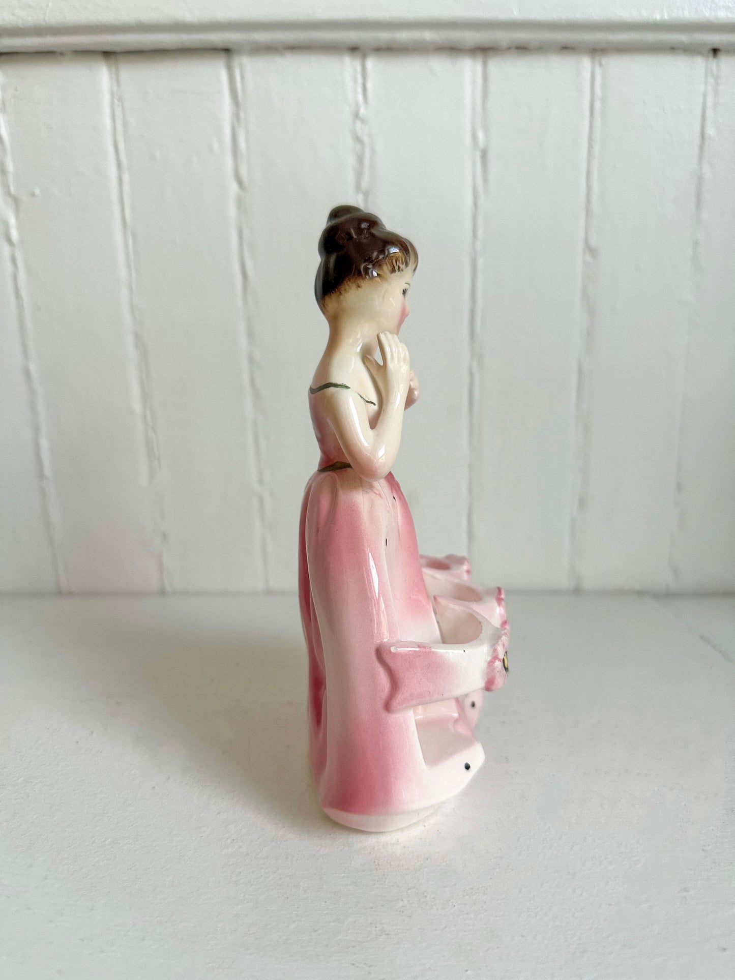 Vintage Victorian Lady Pink Lipstick Holder