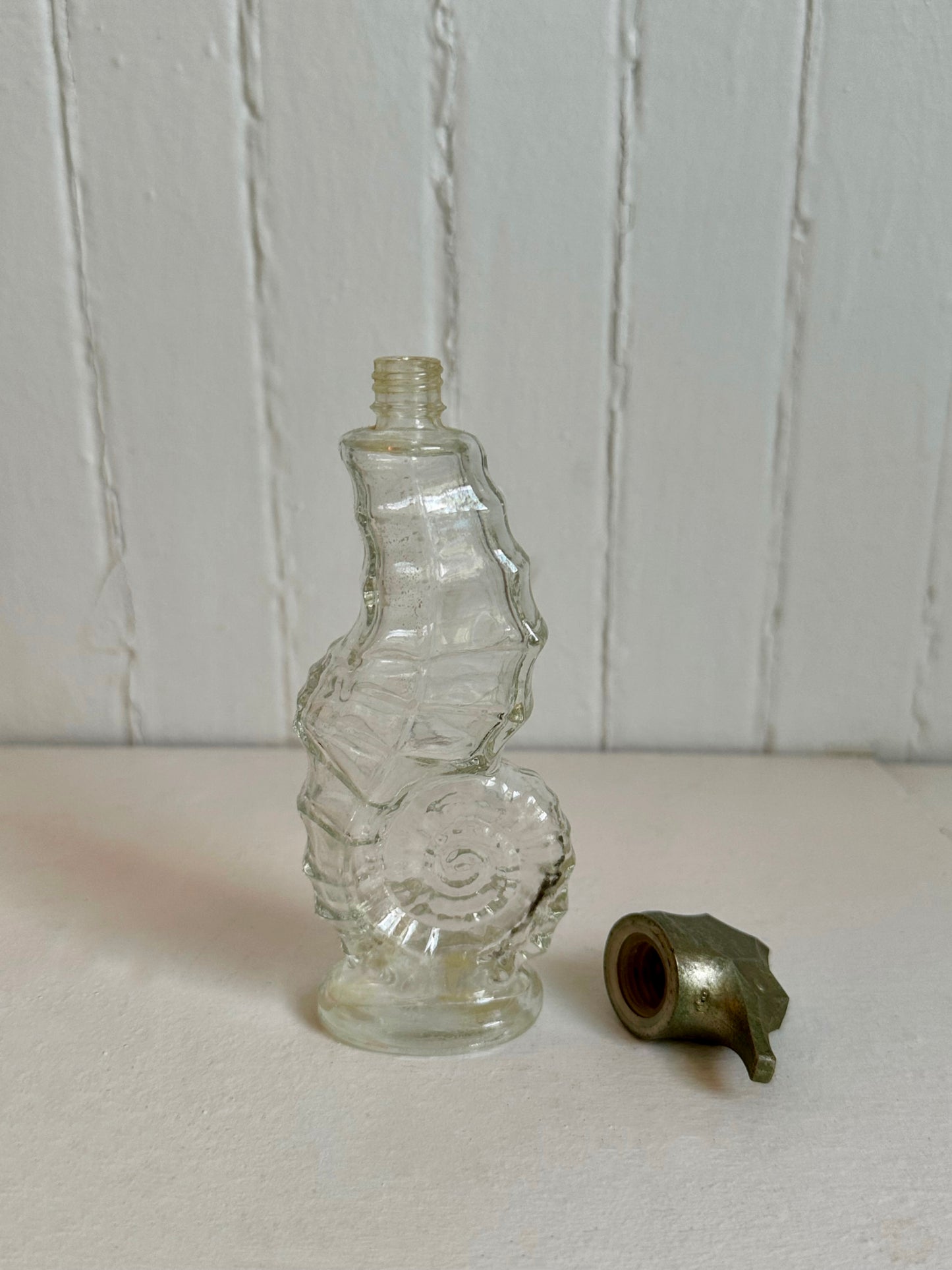 Vintage Seahorse Glass Perfume Bottle