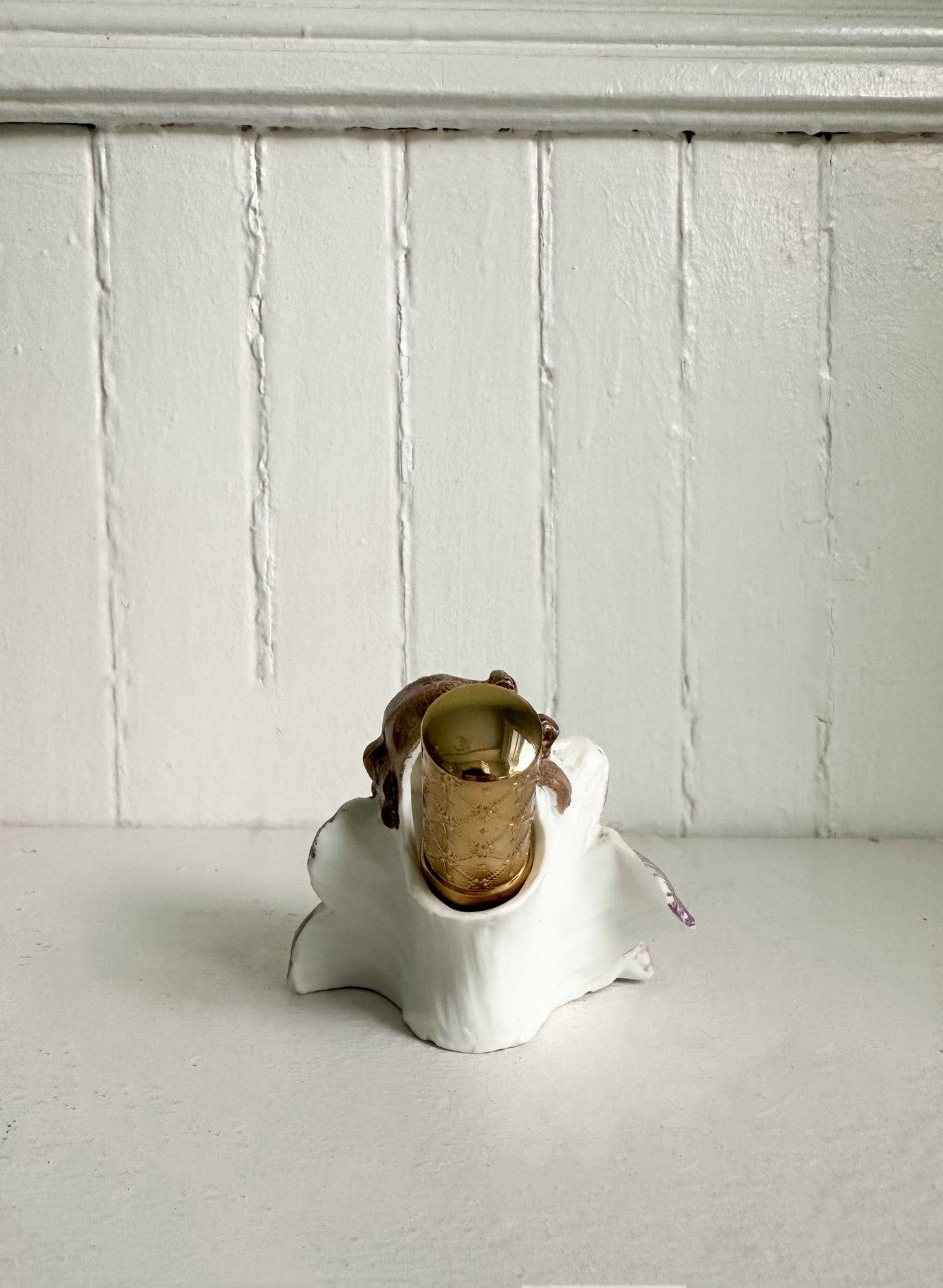 Vintage Anthropomorphic Flower Girl Lipstick Holder