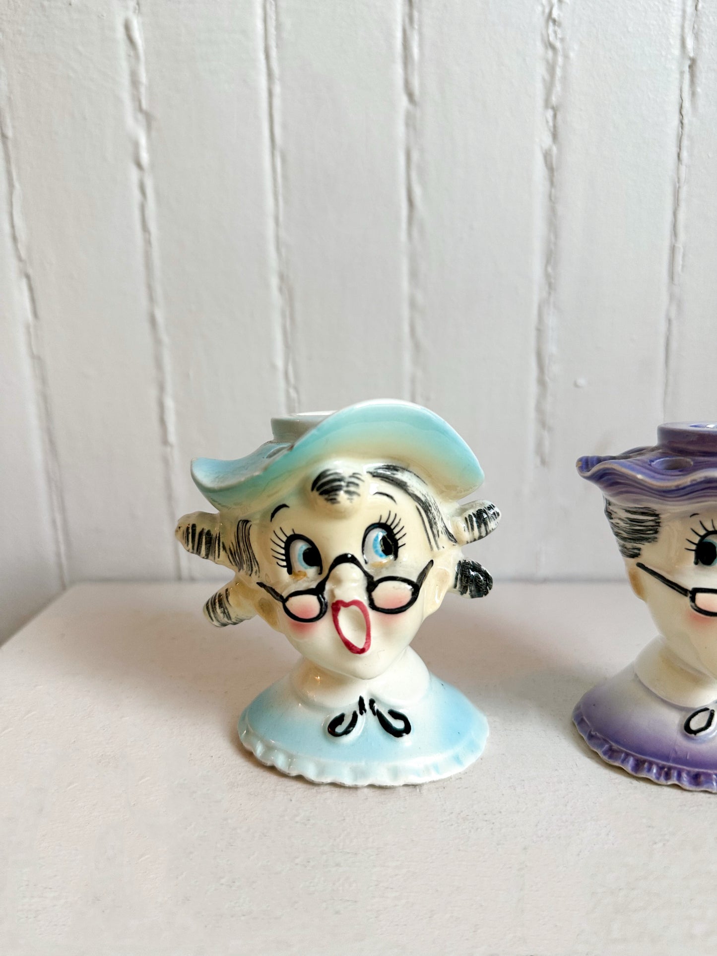 Vintage Holt Howard "Lil Ol Lace" Candle Holders