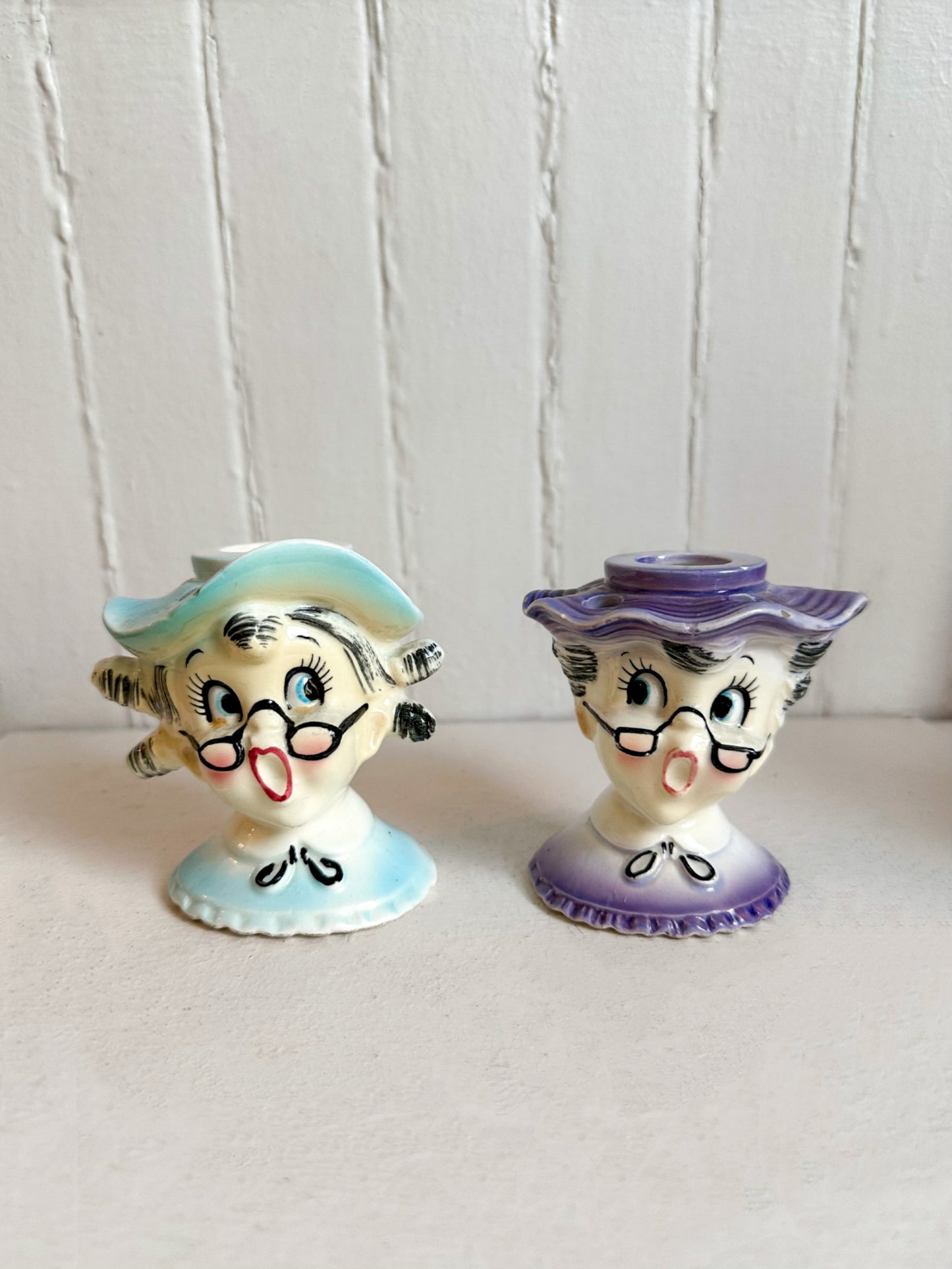 Vintage Holt Howard "Lil Ol Lace" Candle Holders