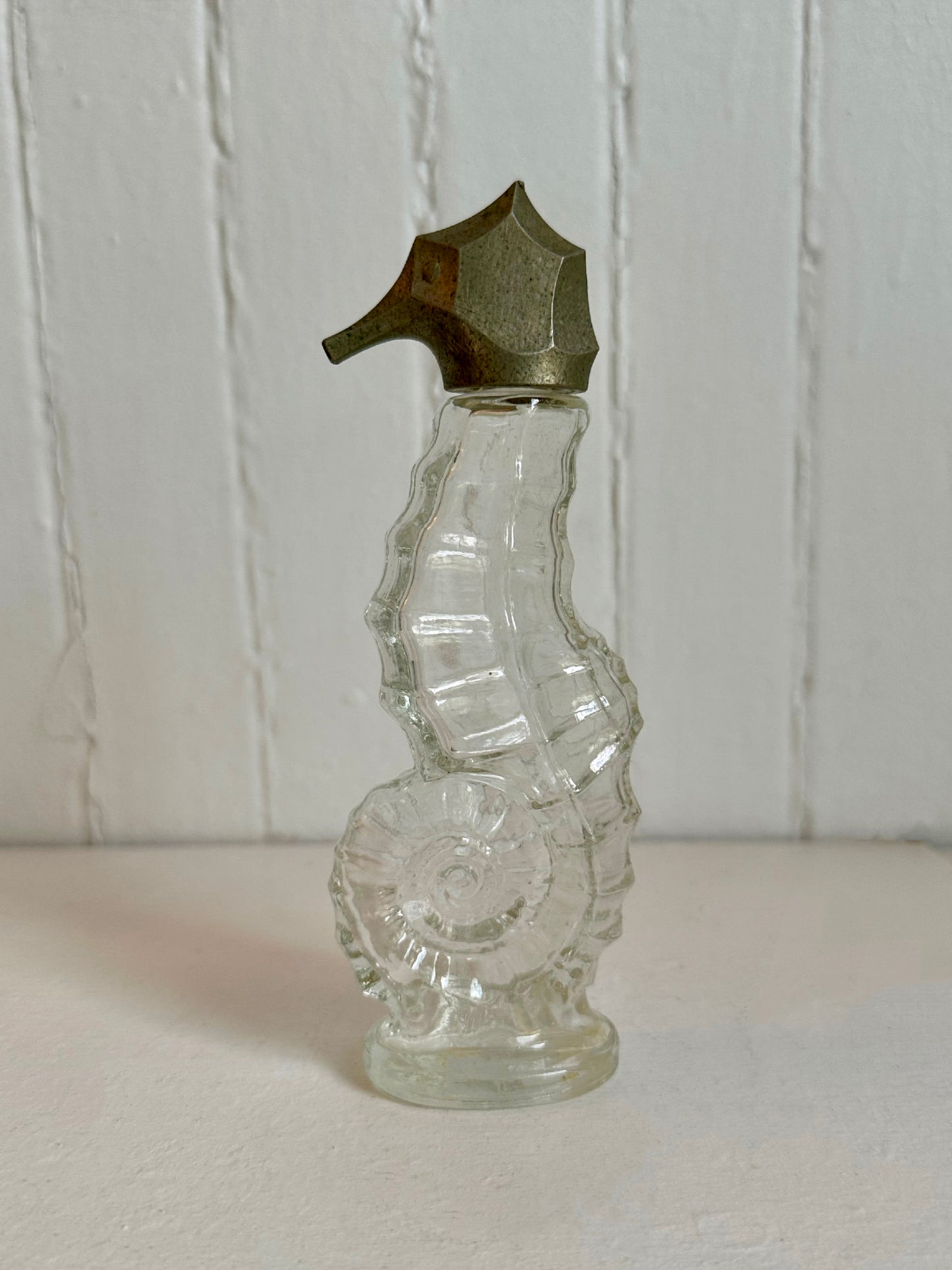 Vintage Seahorse Glass Perfume Bottle