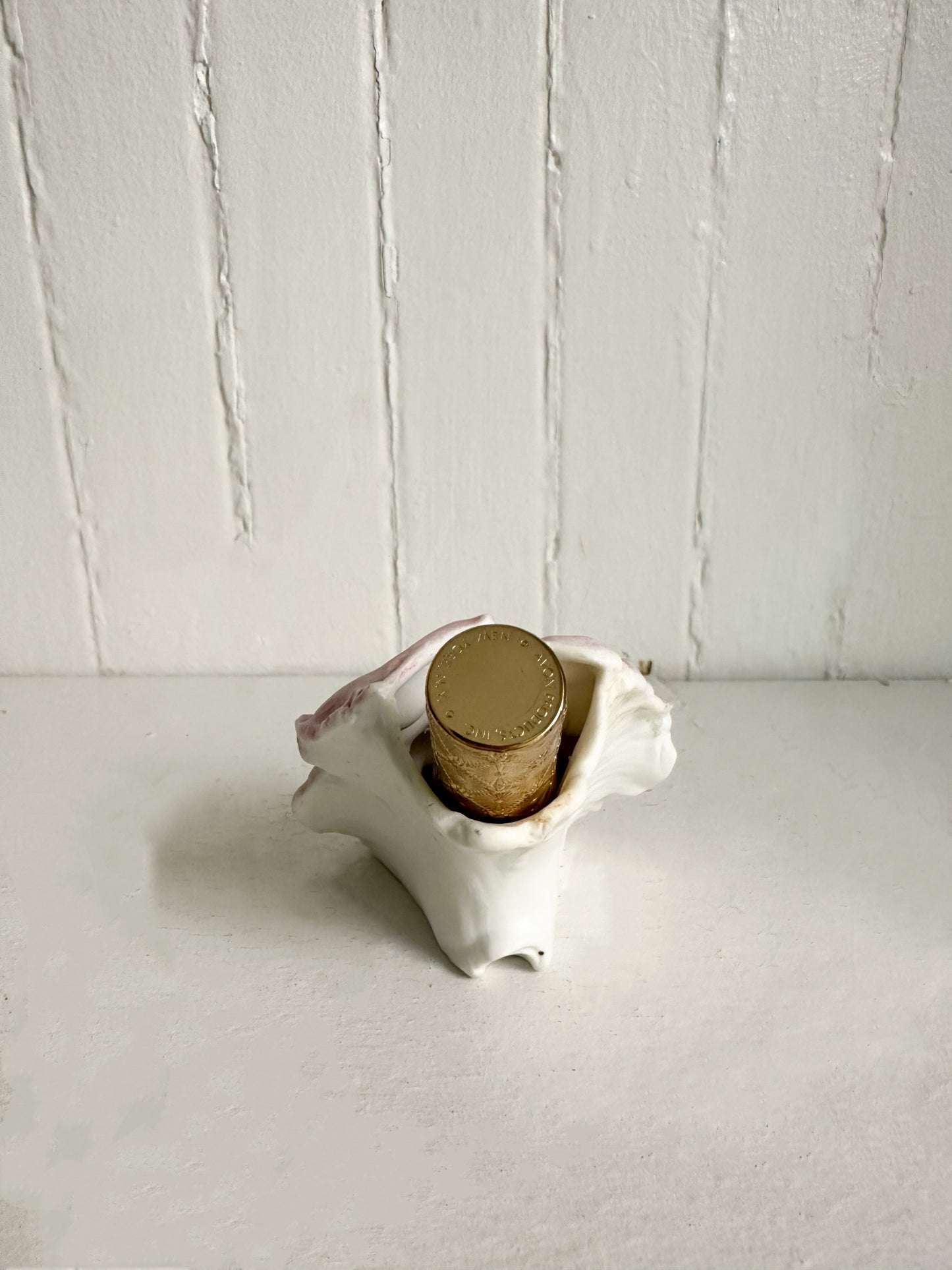 Vintage Anthropomorphic Rose Flower Girl Lipstick Holder