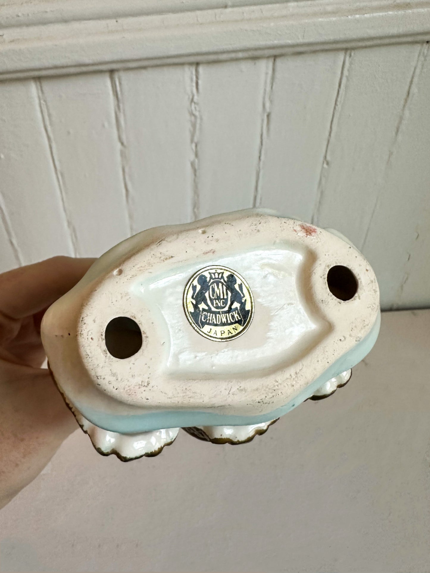 Vintage Blue Victorian Lady Lipstick Holder