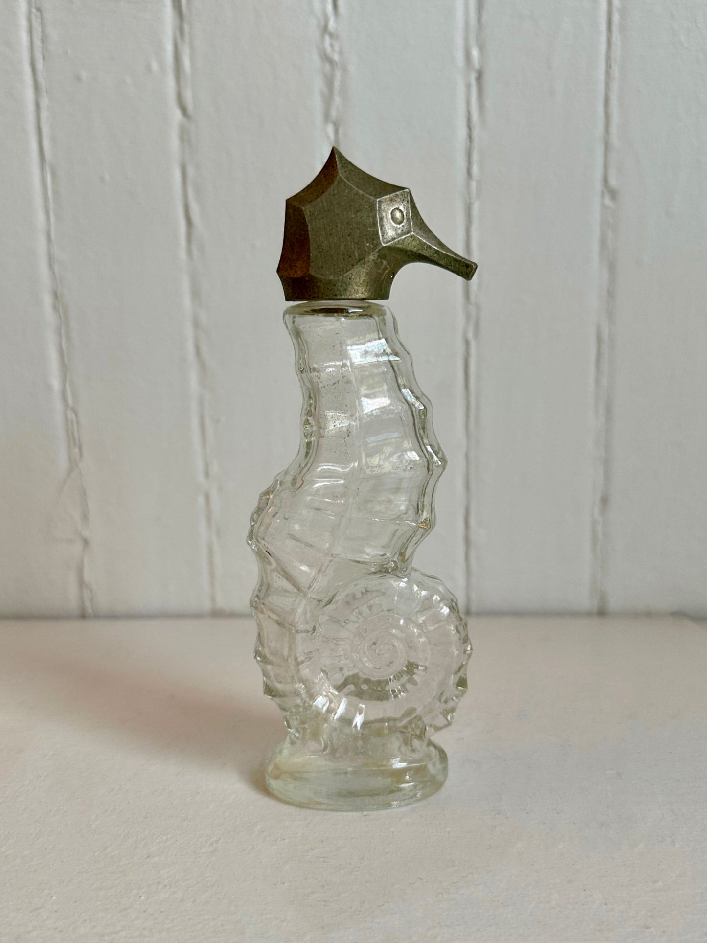 Vintage Seahorse Glass Perfume Bottle