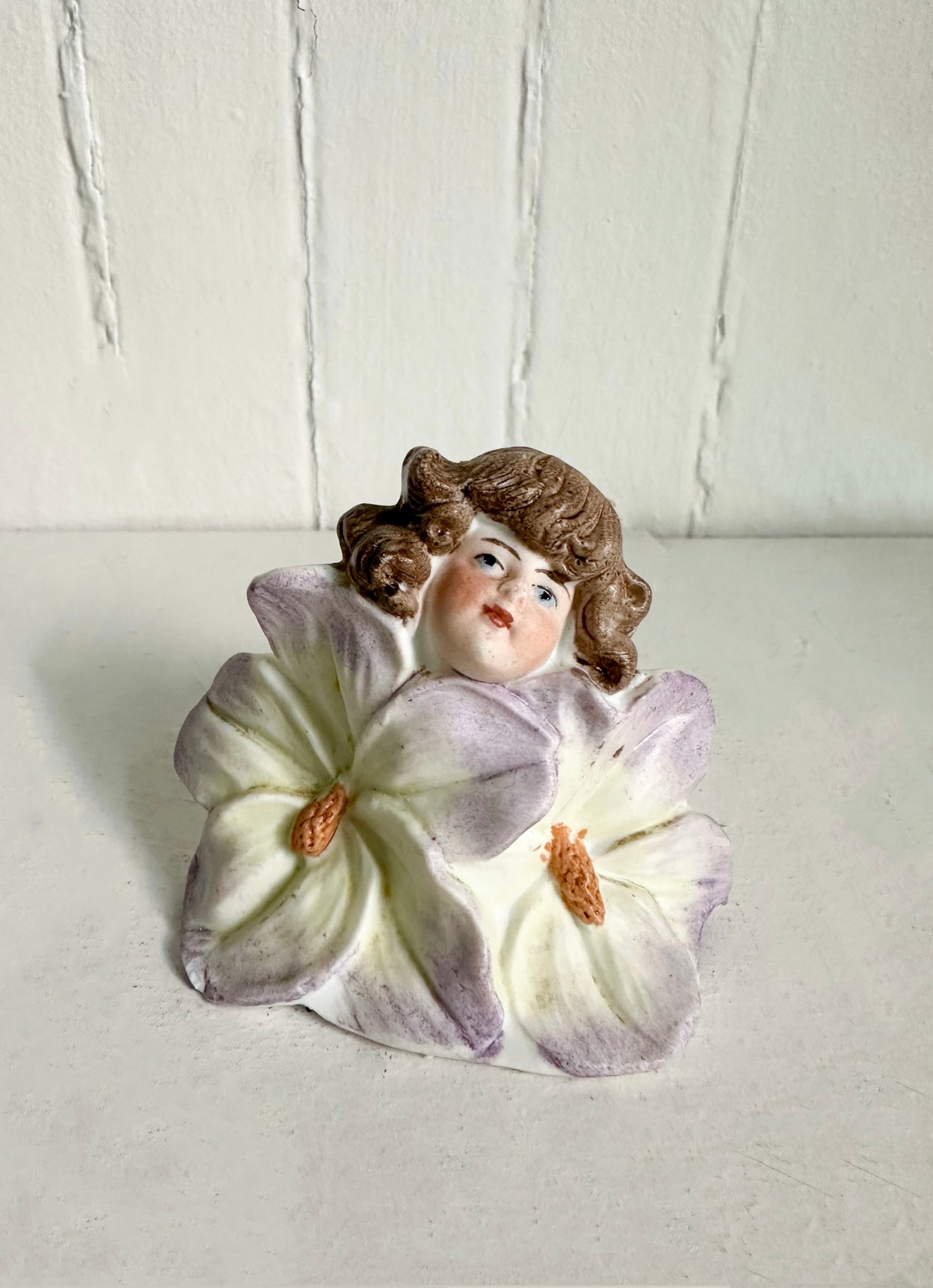Vintage Anthropomorphic Flower Girl Lipstick Holder