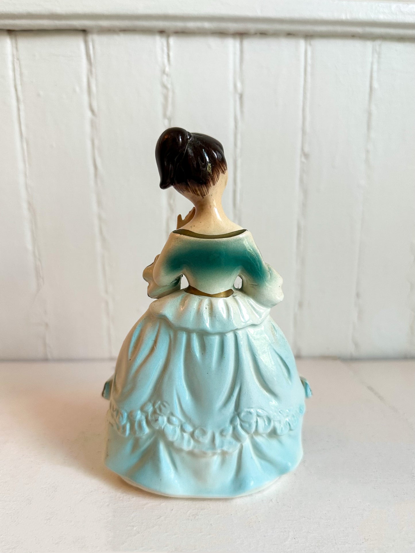Vintage Blue Victorian Lady Lipstick Holder