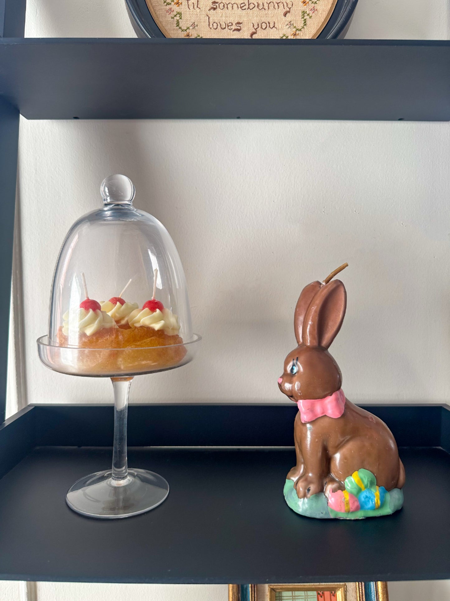 Vintage Chocolate Easter Bunny Candle