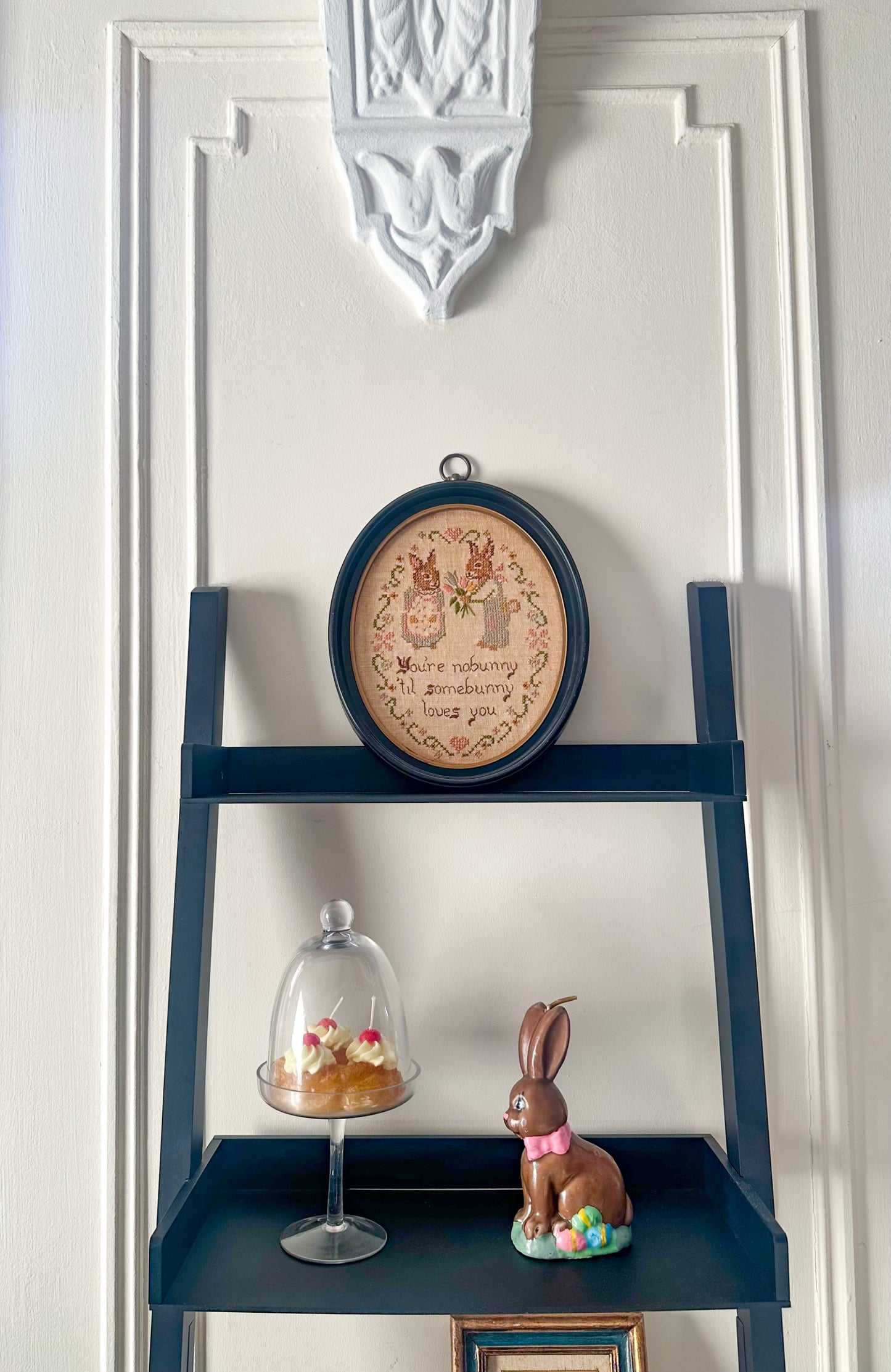 Vintage Chocolate Easter Bunny Candle