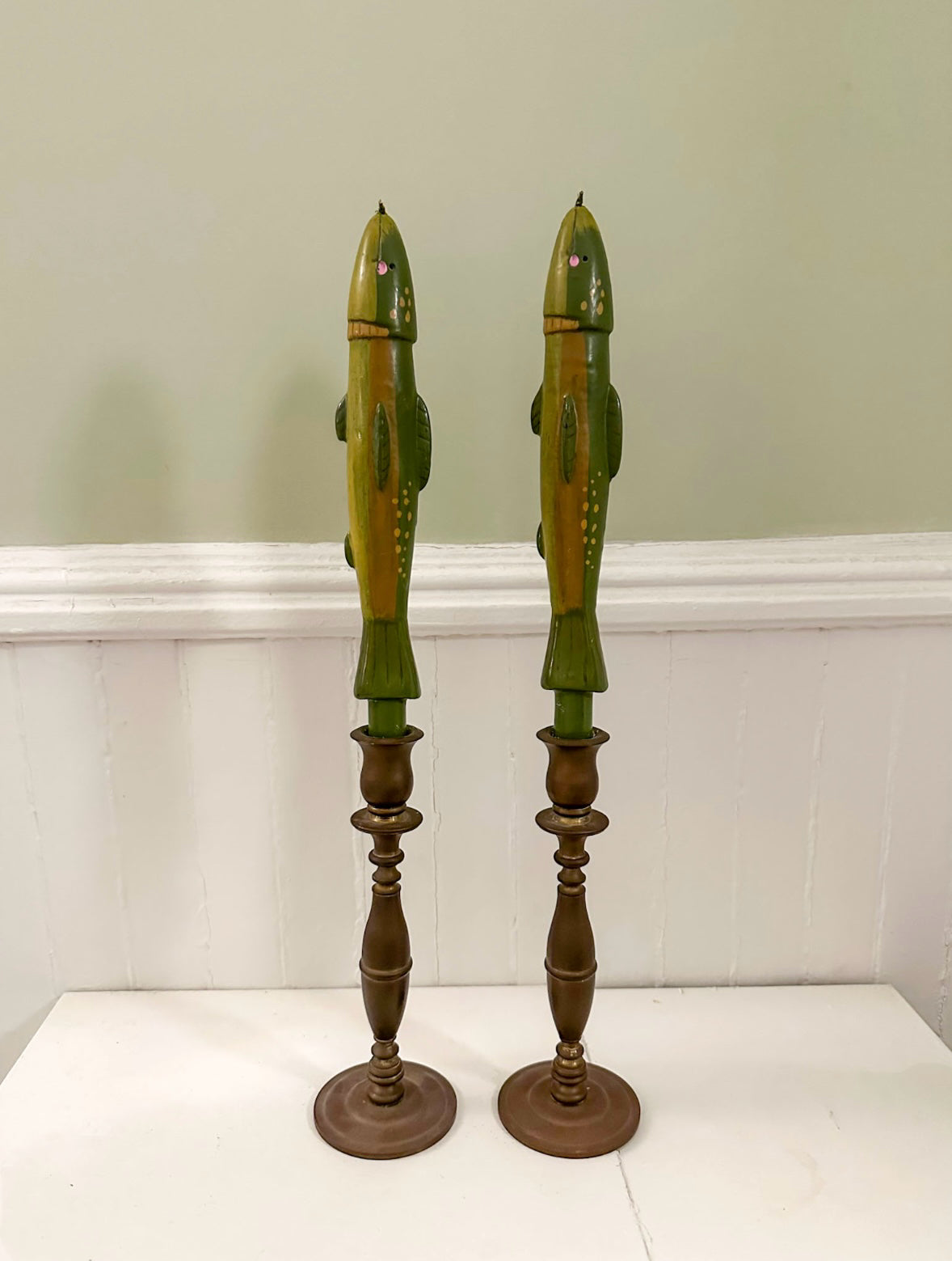 Vintage Fish Taper Candles