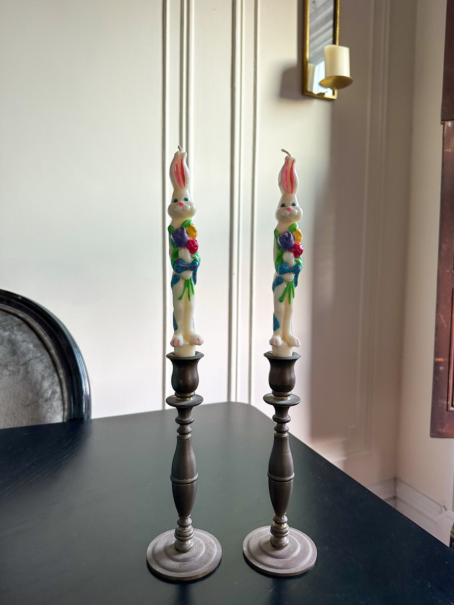 Vintage Easter Bunny Taper Candles