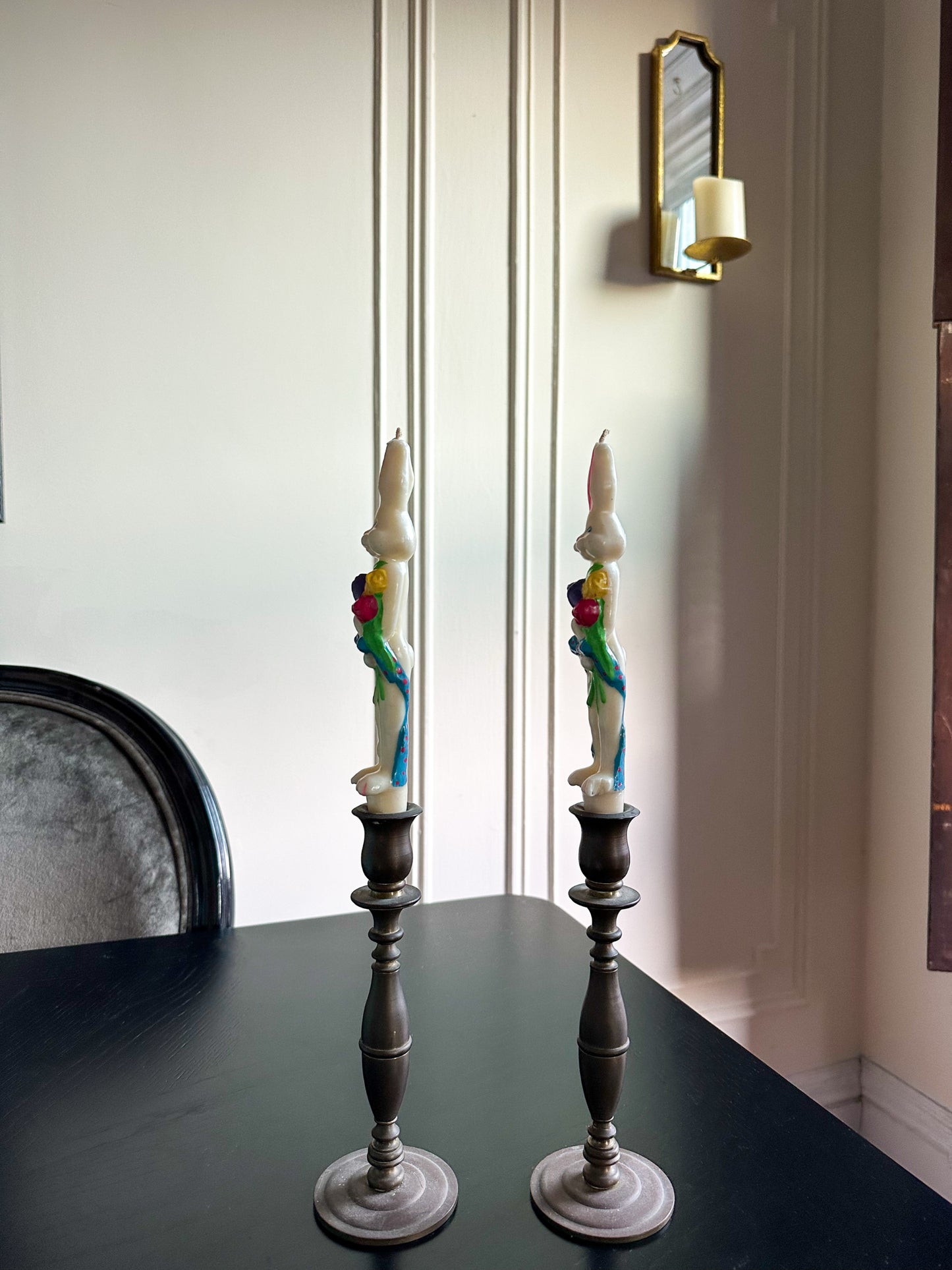 Vintage Easter Bunny Taper Candles