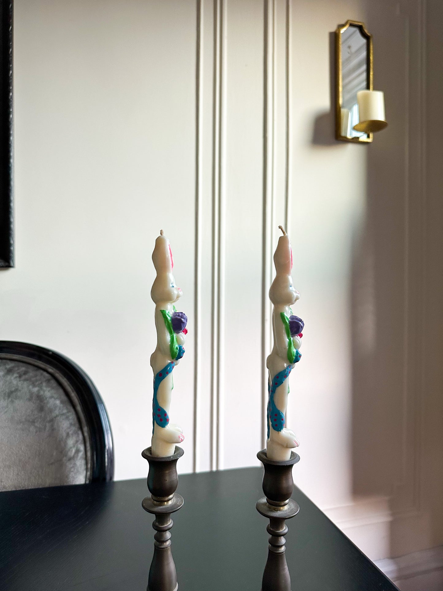 Vintage Easter Bunny Taper Candles