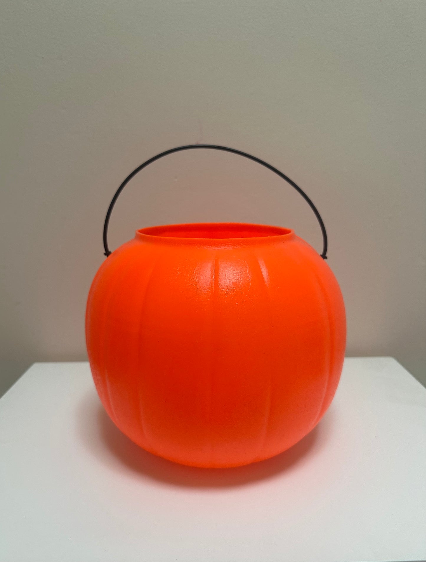 Vintage Blow Mold Pumpkin Trick or Treat Bucket