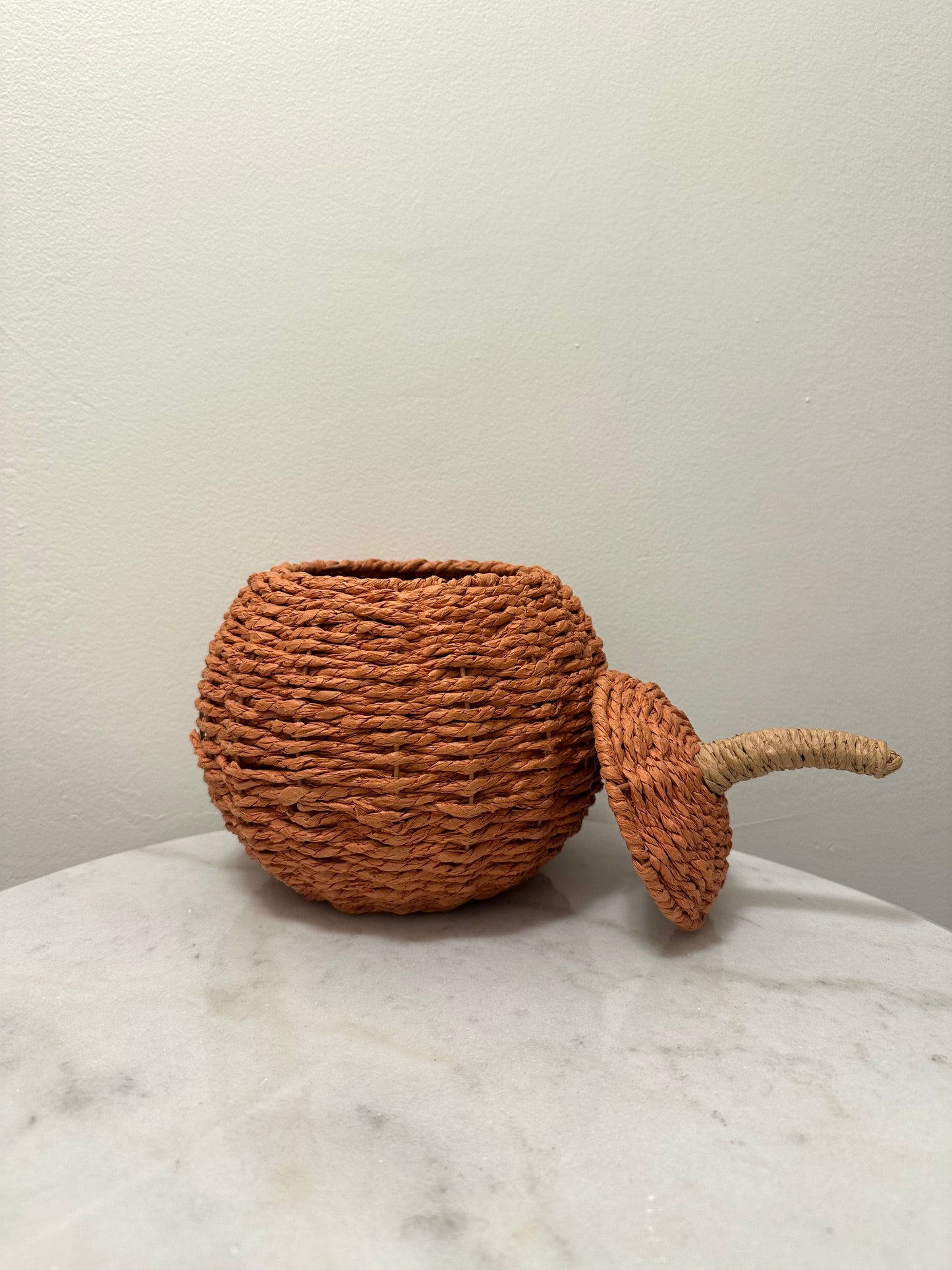 Vintage Wicker Pumpkin Basket