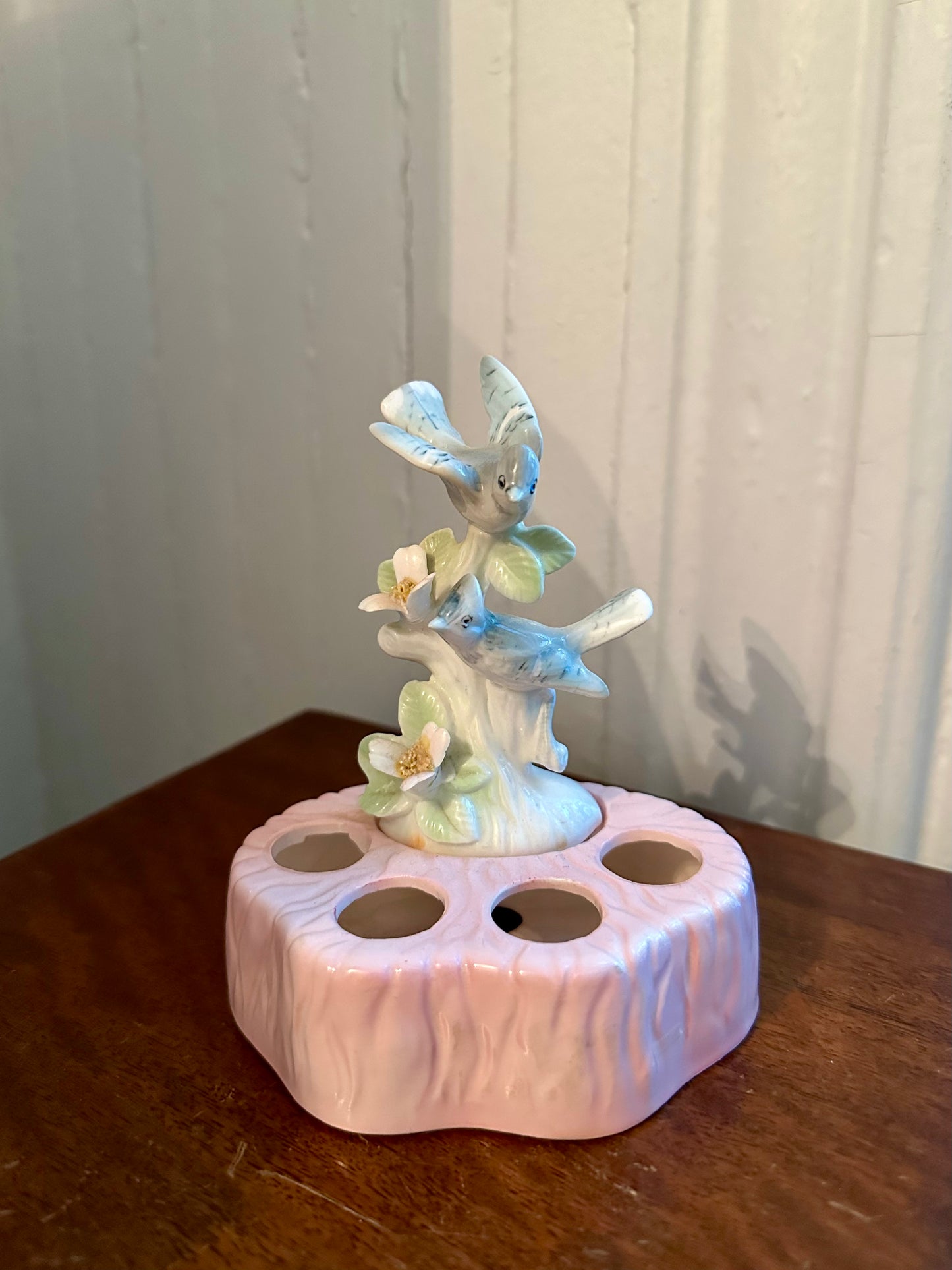 Vintage Blue Jay Lipstick Holder