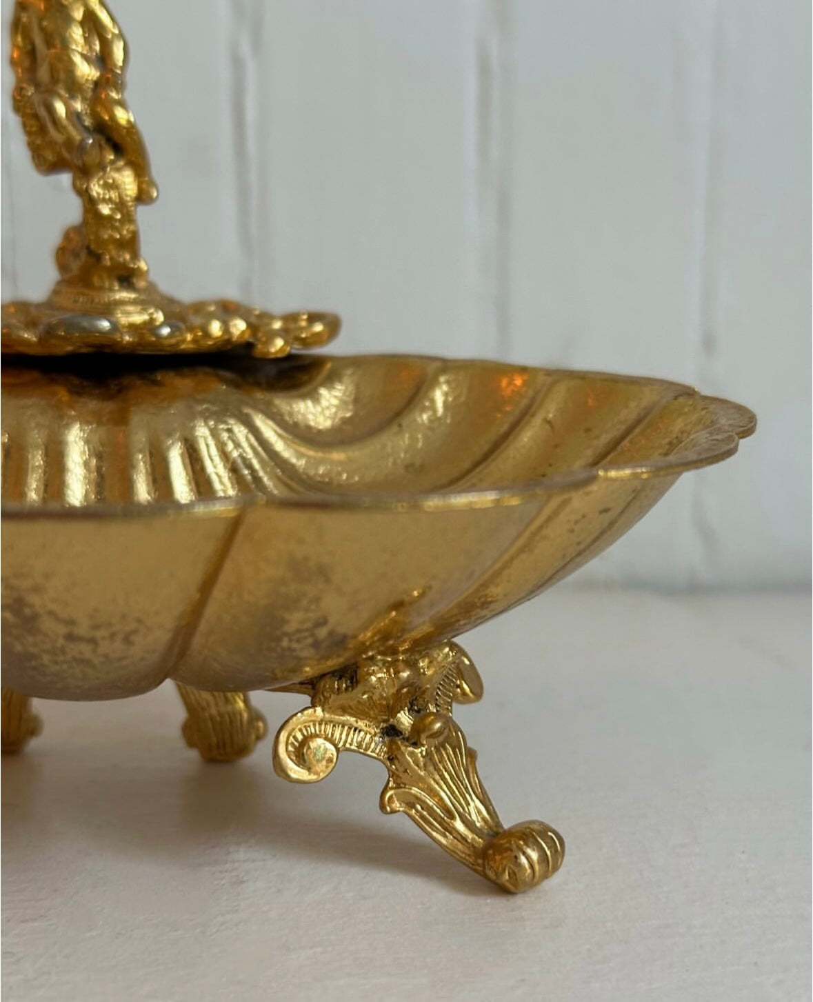 Gold Cherub Shell Dish