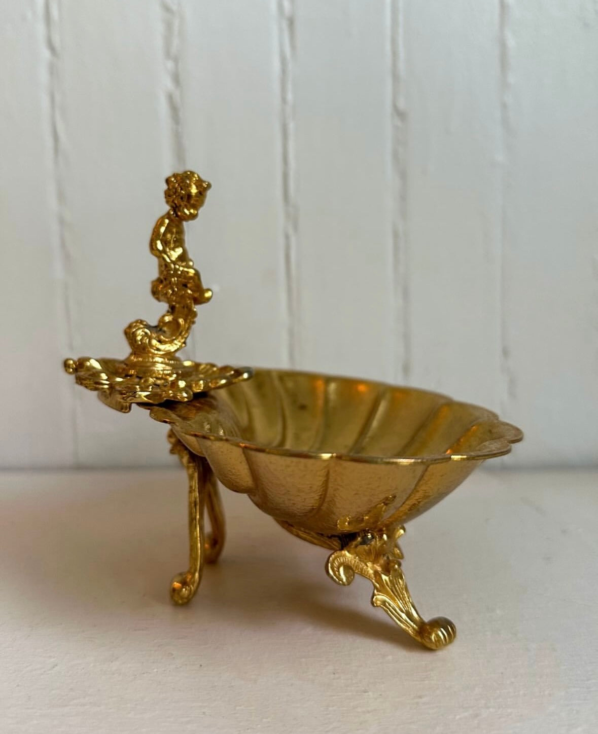 Gold Cherub Shell Dish