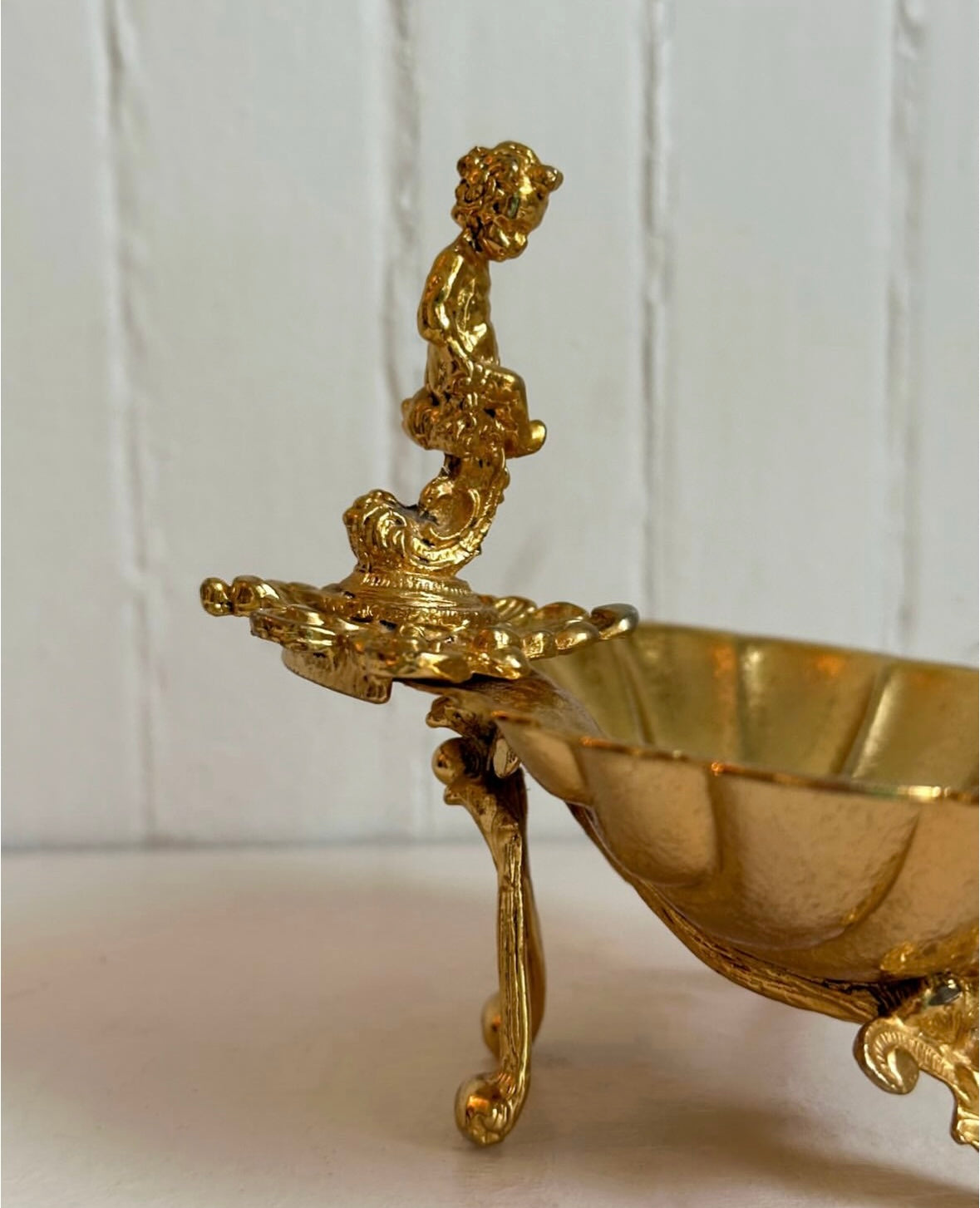 Gold Cherub Shell Dish