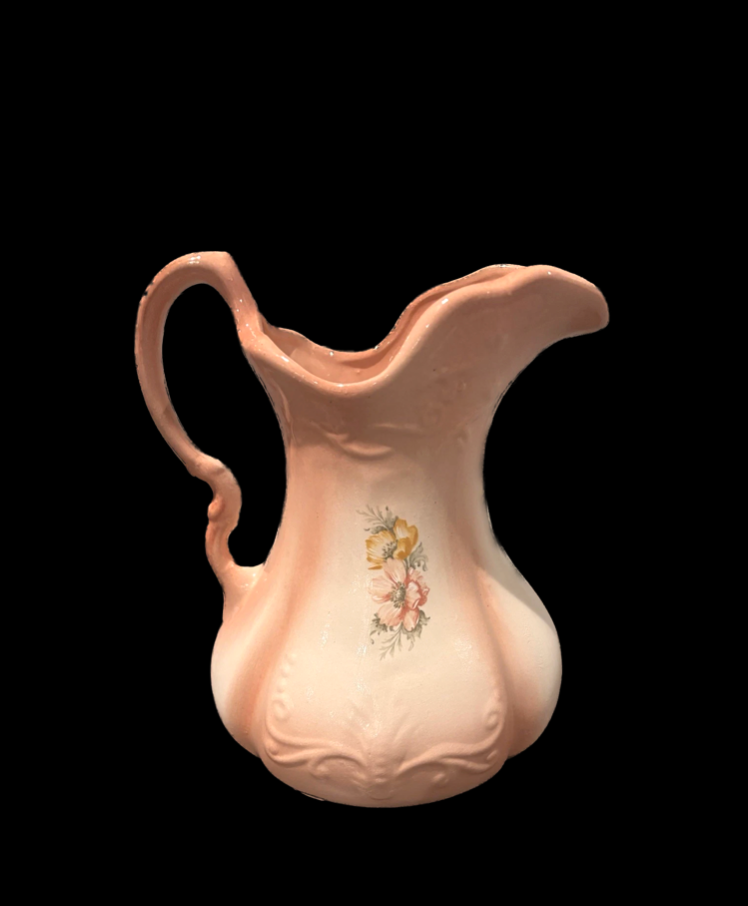 Vintage Ironstone Floral Pitcher