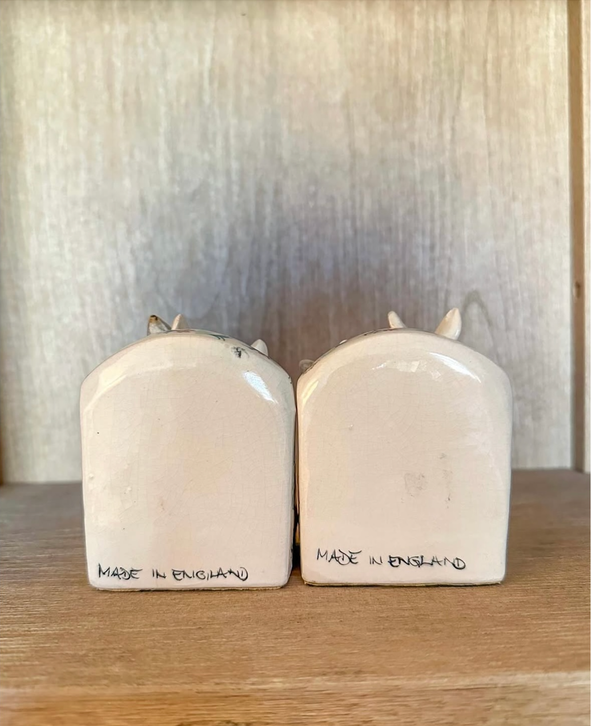 Vintage Mid-Century Ceramic Bunny Bookends