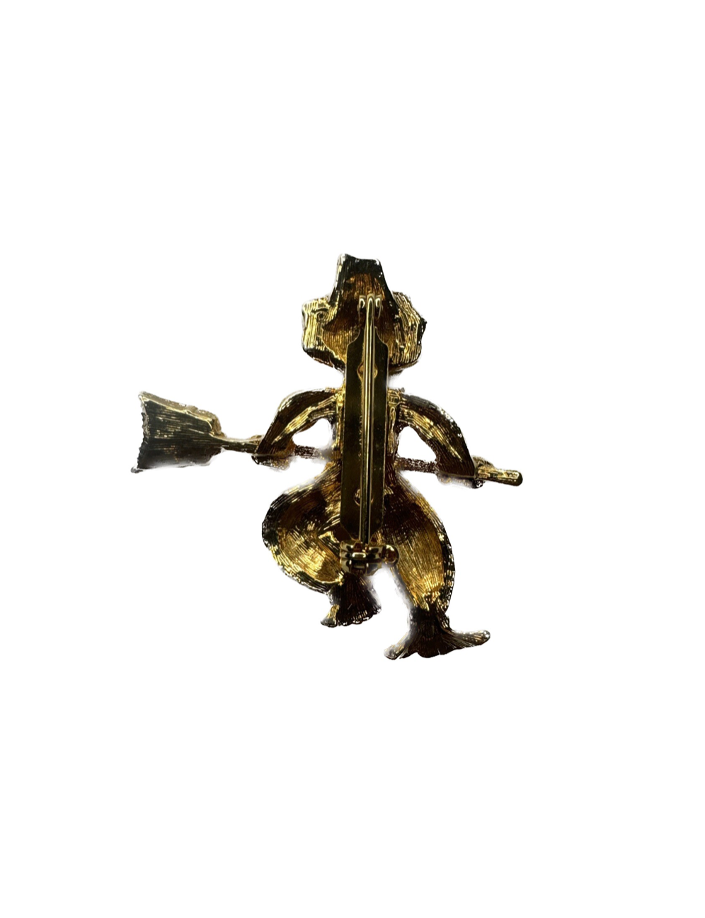 Vintage Gold Scarecrow Pin
