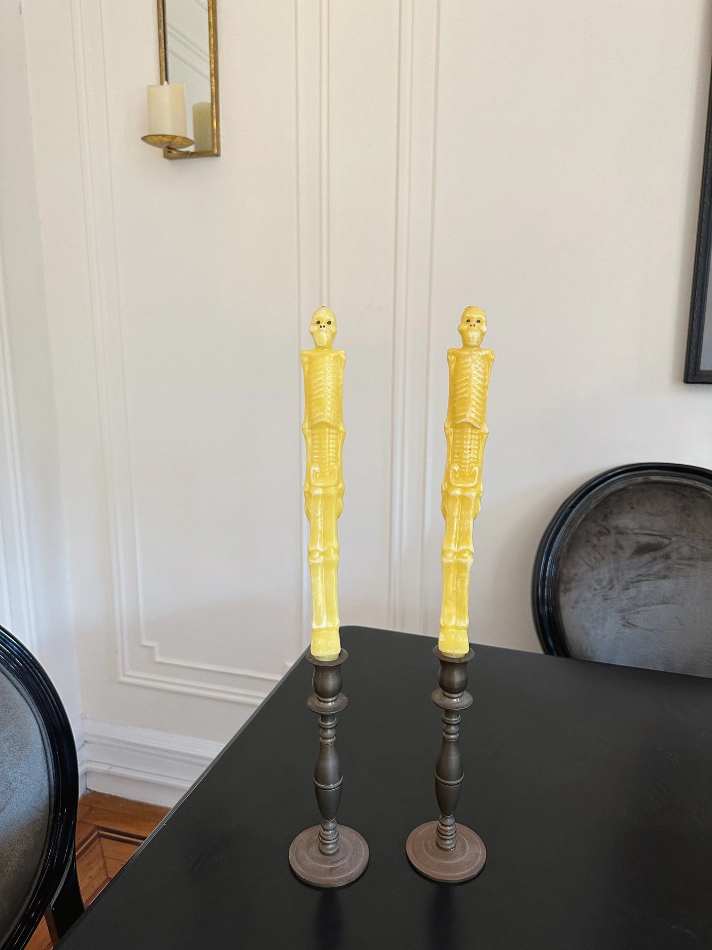 Vintage Skeleton Taper Candles