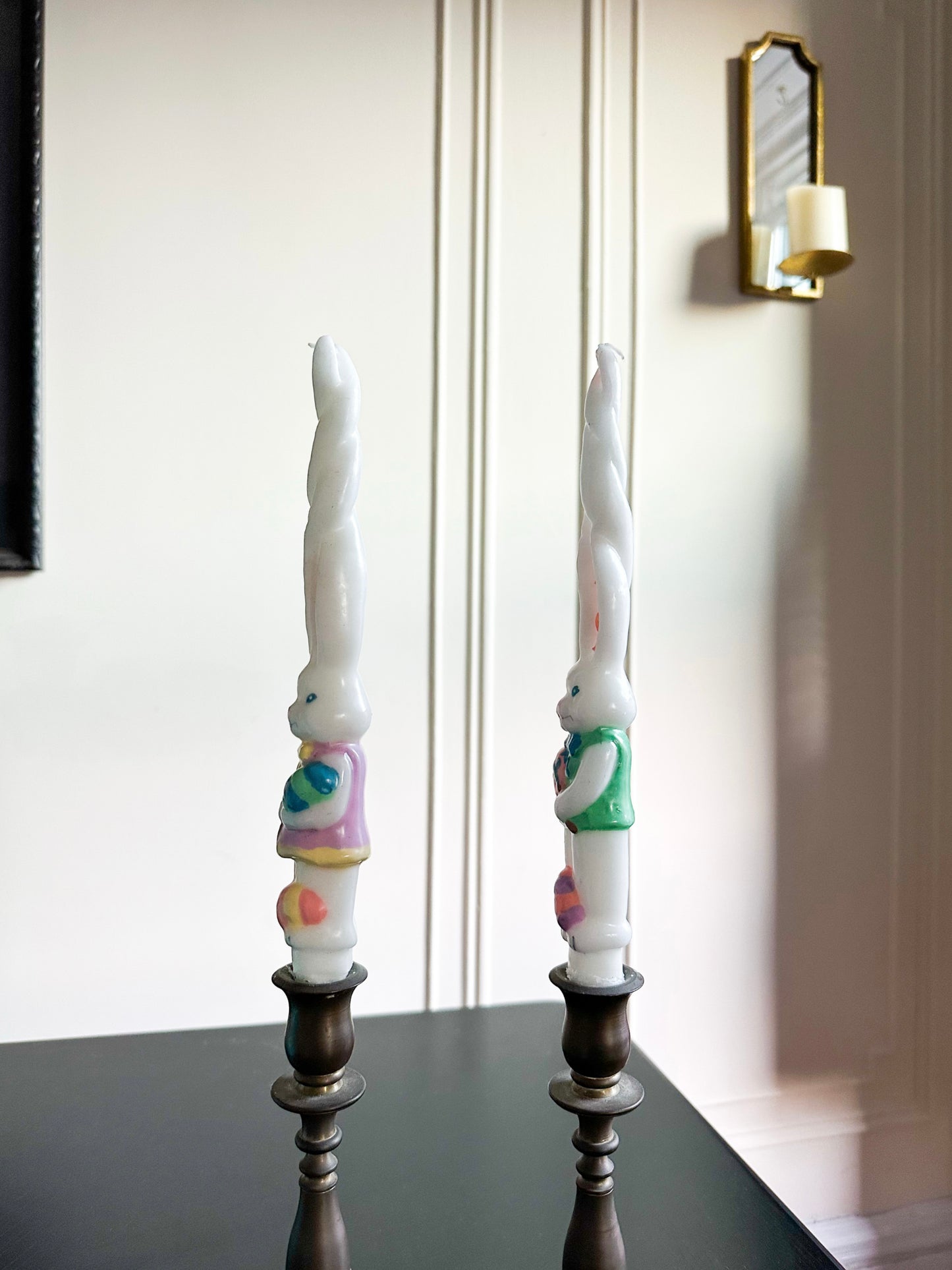Vintage Easter Bunny Taper Candles