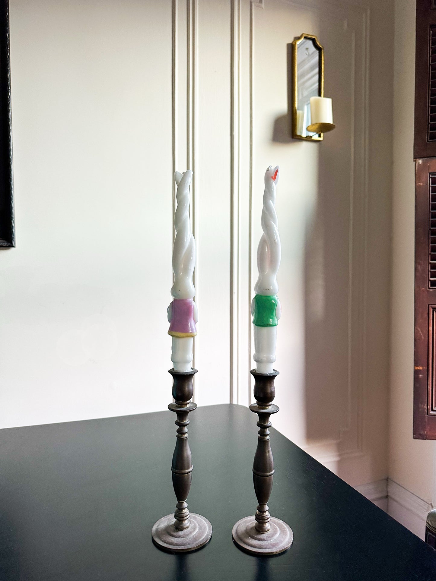 Vintage Easter Bunny Taper Candles