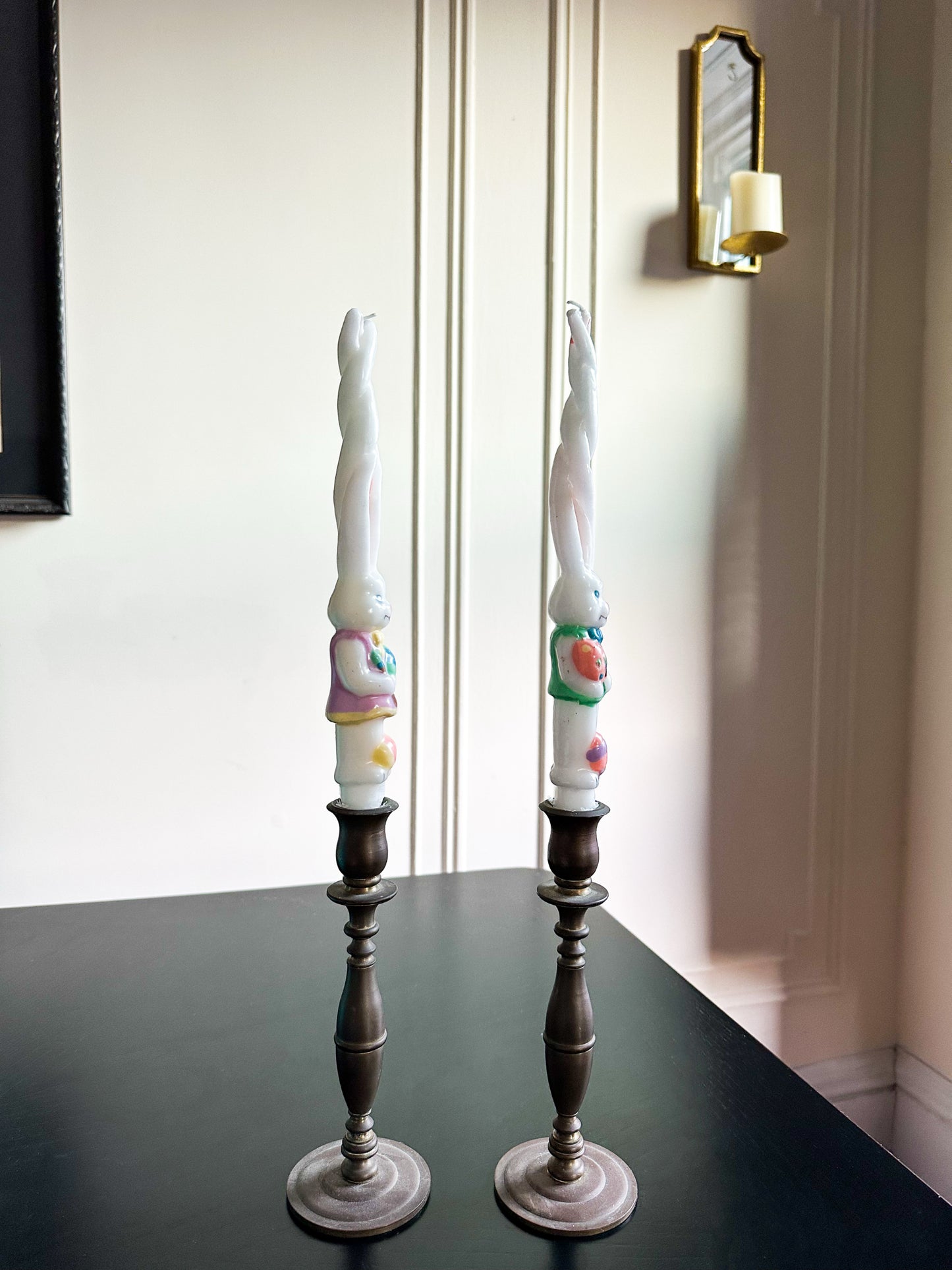Vintage Easter Bunny Taper Candles