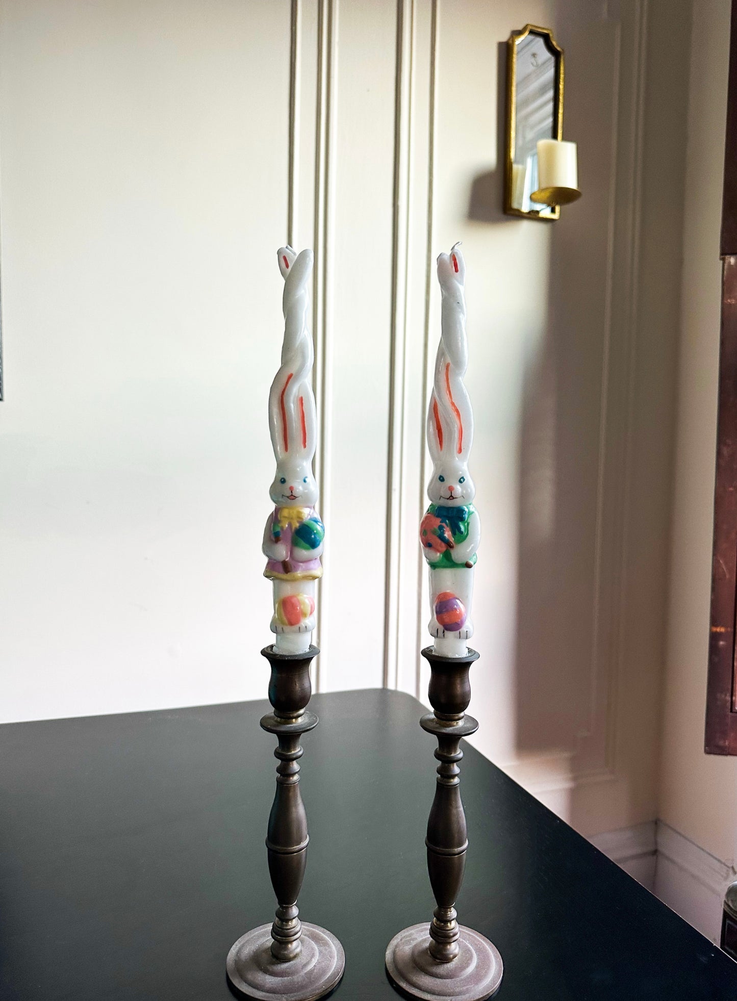 Vintage Easter Bunny Taper Candles