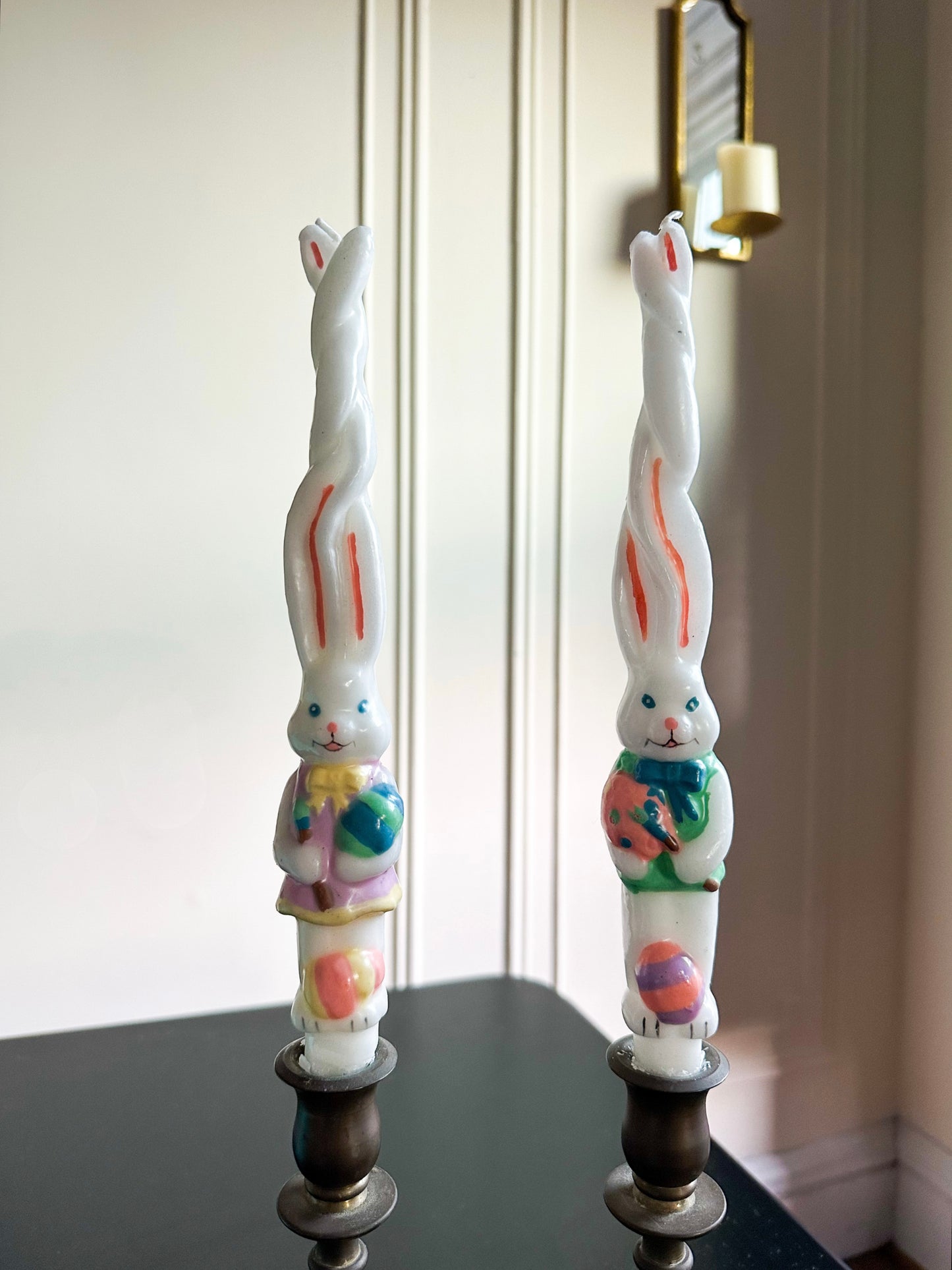 Vintage Easter Bunny Taper Candles