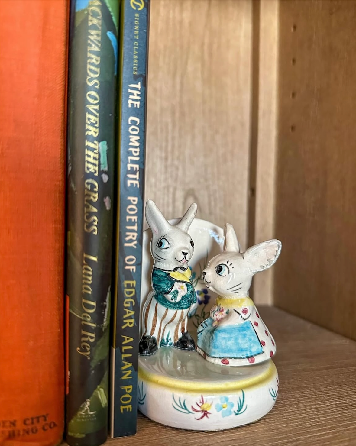 Vintage Mid-Century Ceramic Bunny Bookends