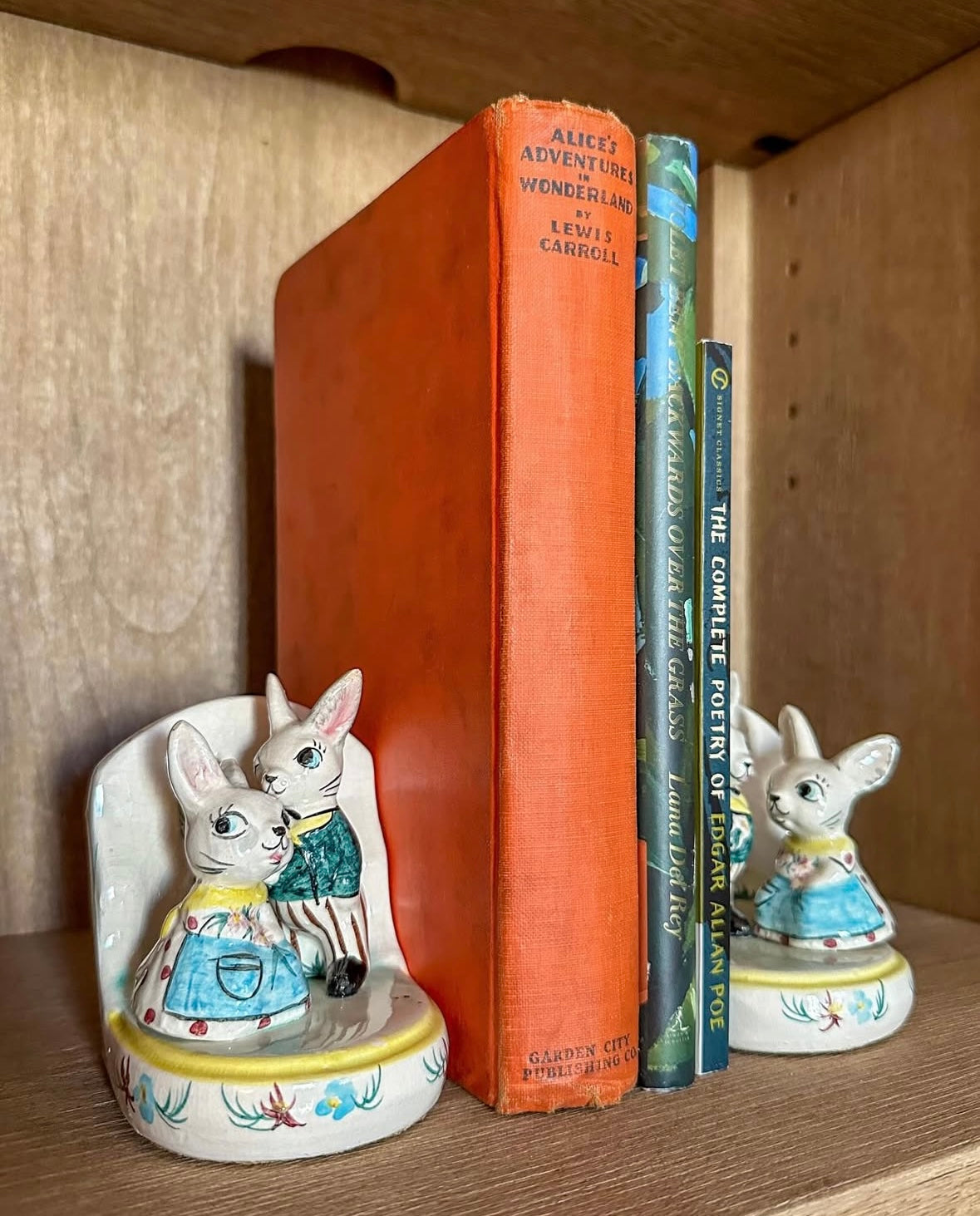 Vintage Mid-Century Ceramic Bunny Bookends