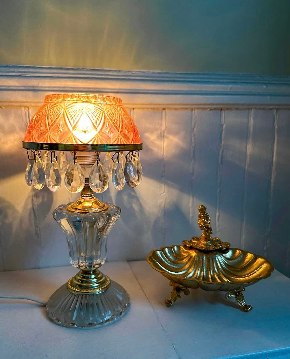 Gold Cherub Shell Dish