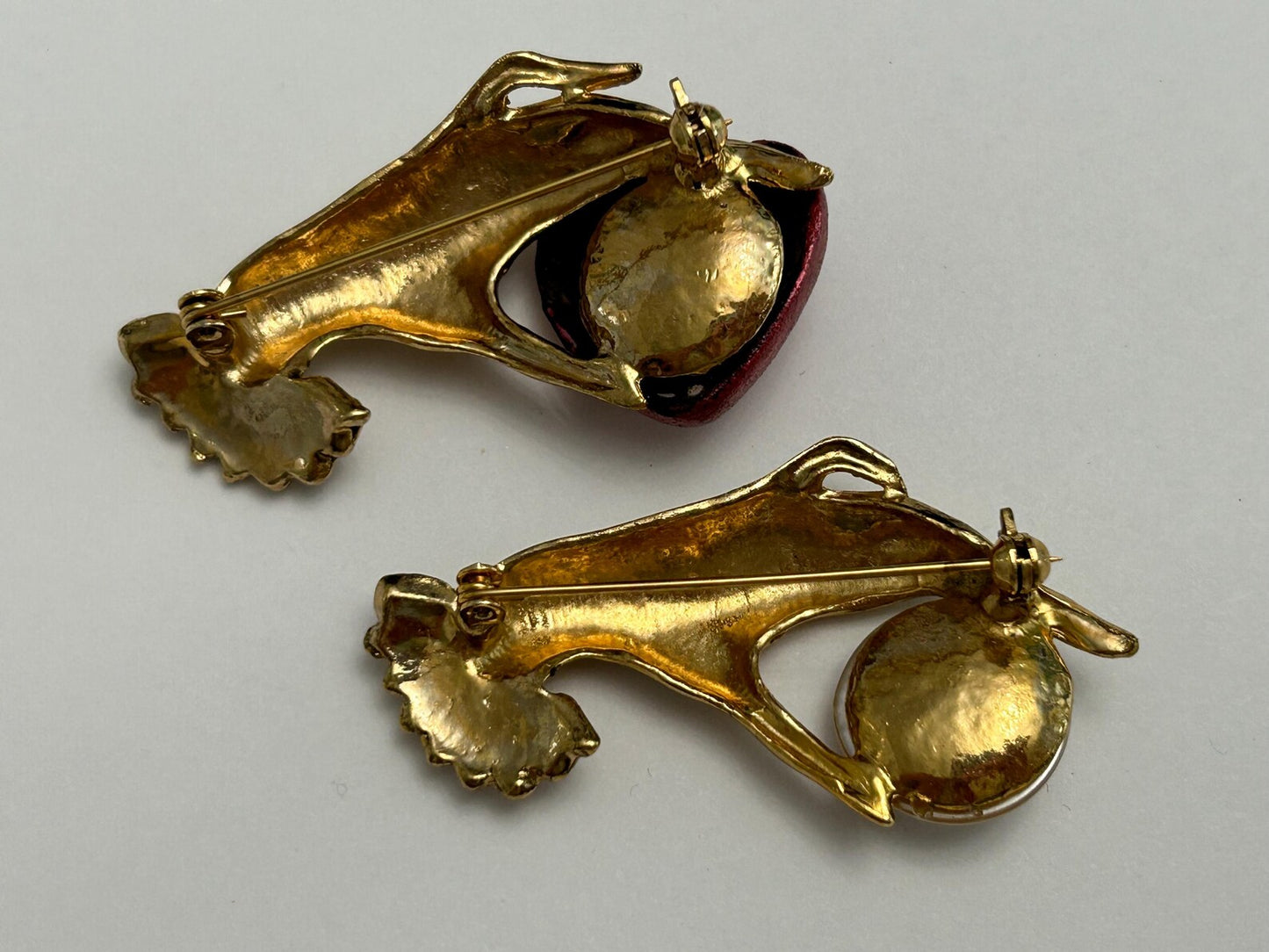 Vintage Hand Holding Pearl Pin