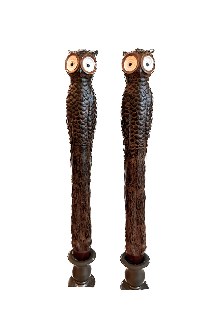 Vintage Owl Taper Candles