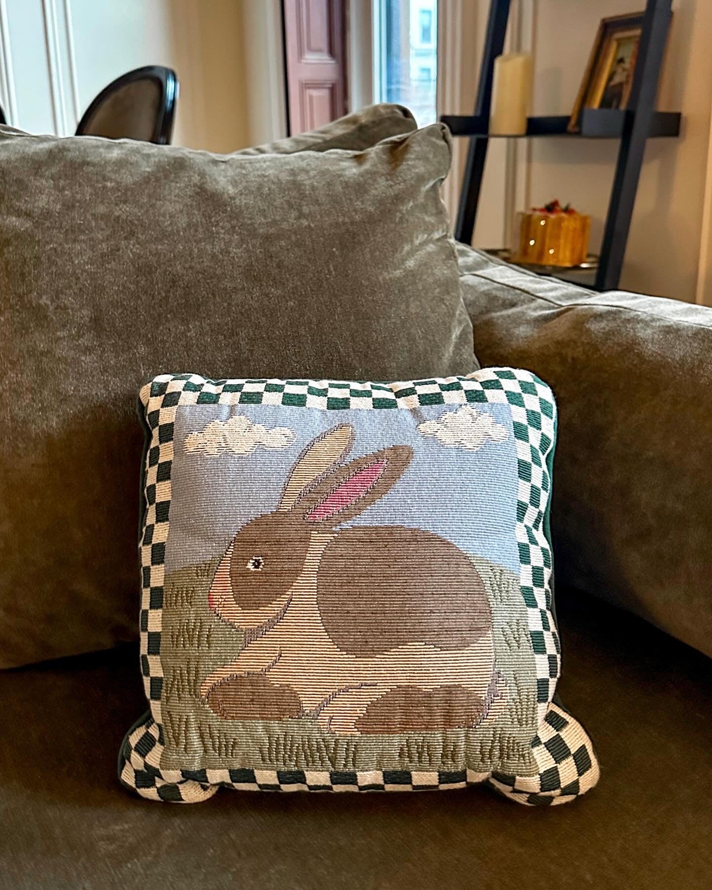 Vintage Rabbit Pillow