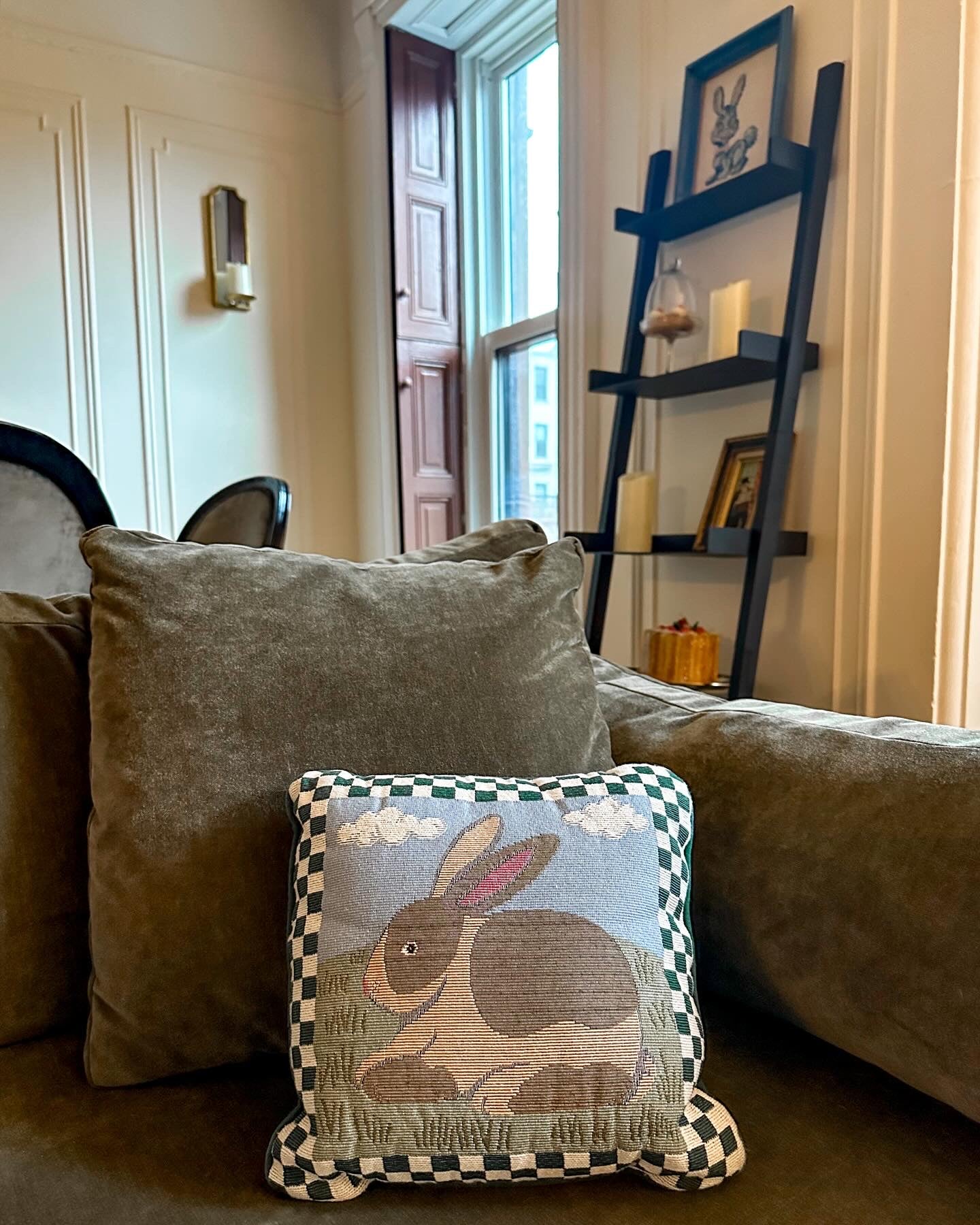 Vintage Rabbit Pillow