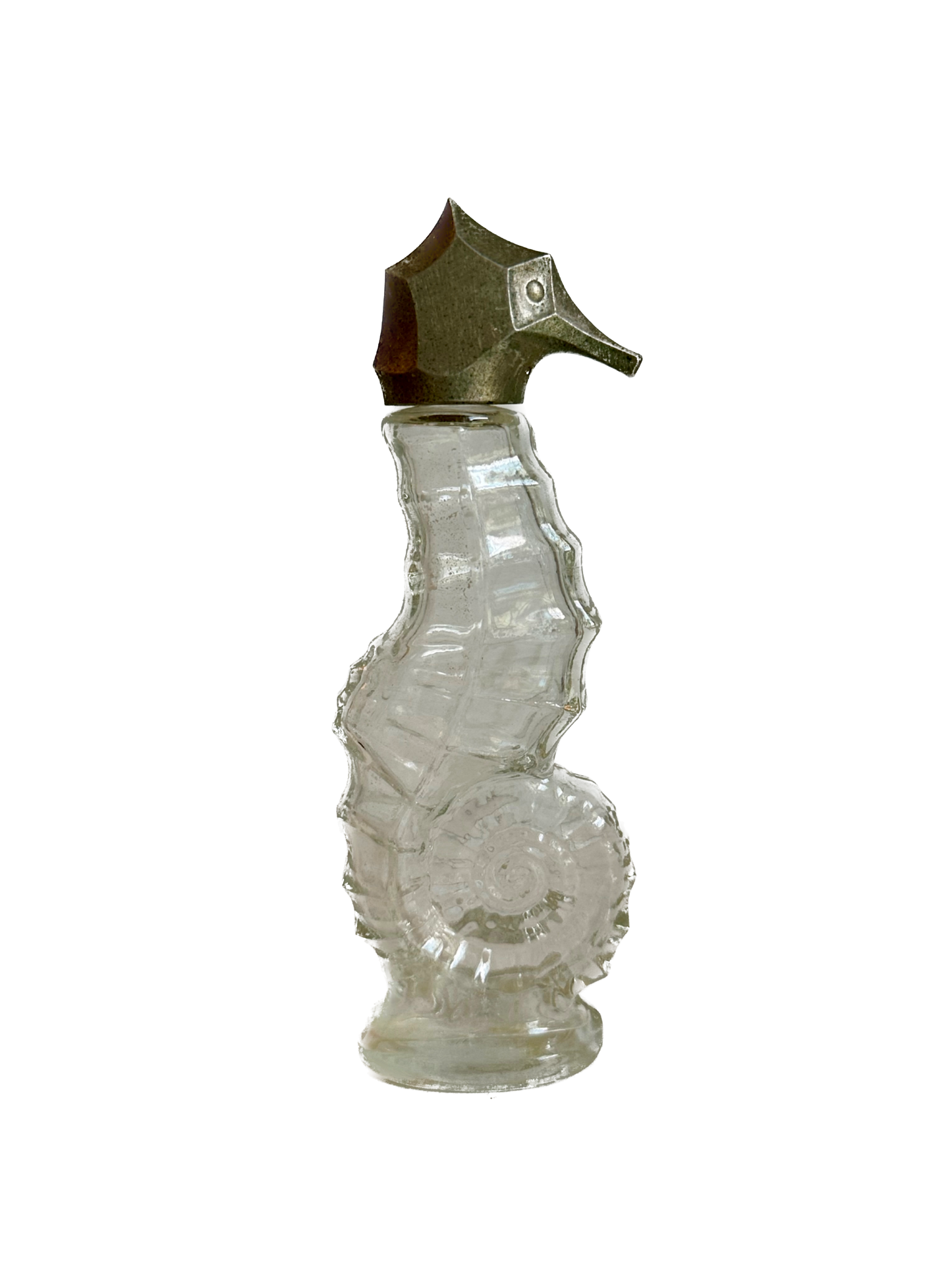 Vintage Seahorse Glass Perfume Bottle