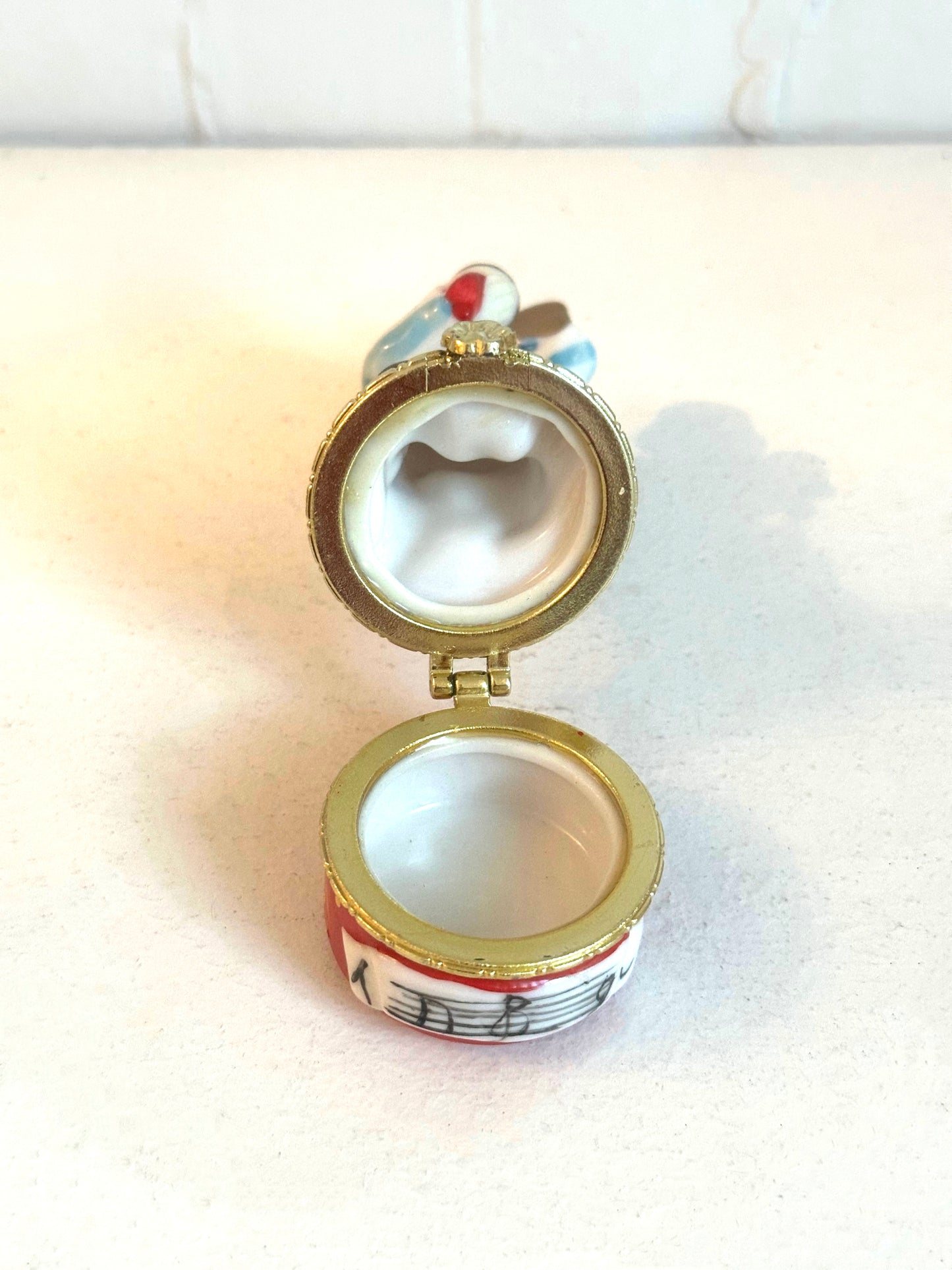 Vintage Clown with Cymbals Trinket Box