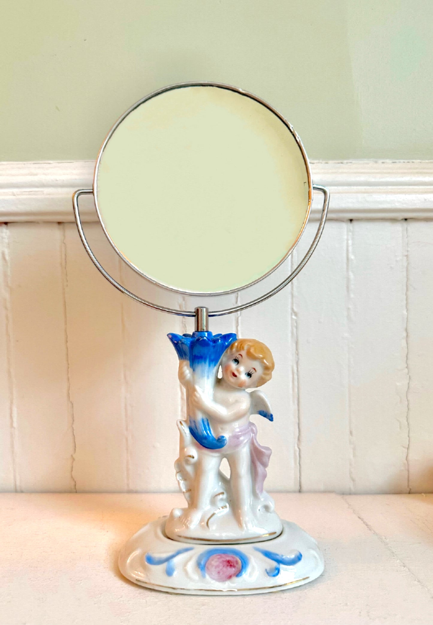 Vintage Cherub Vanity Mirror