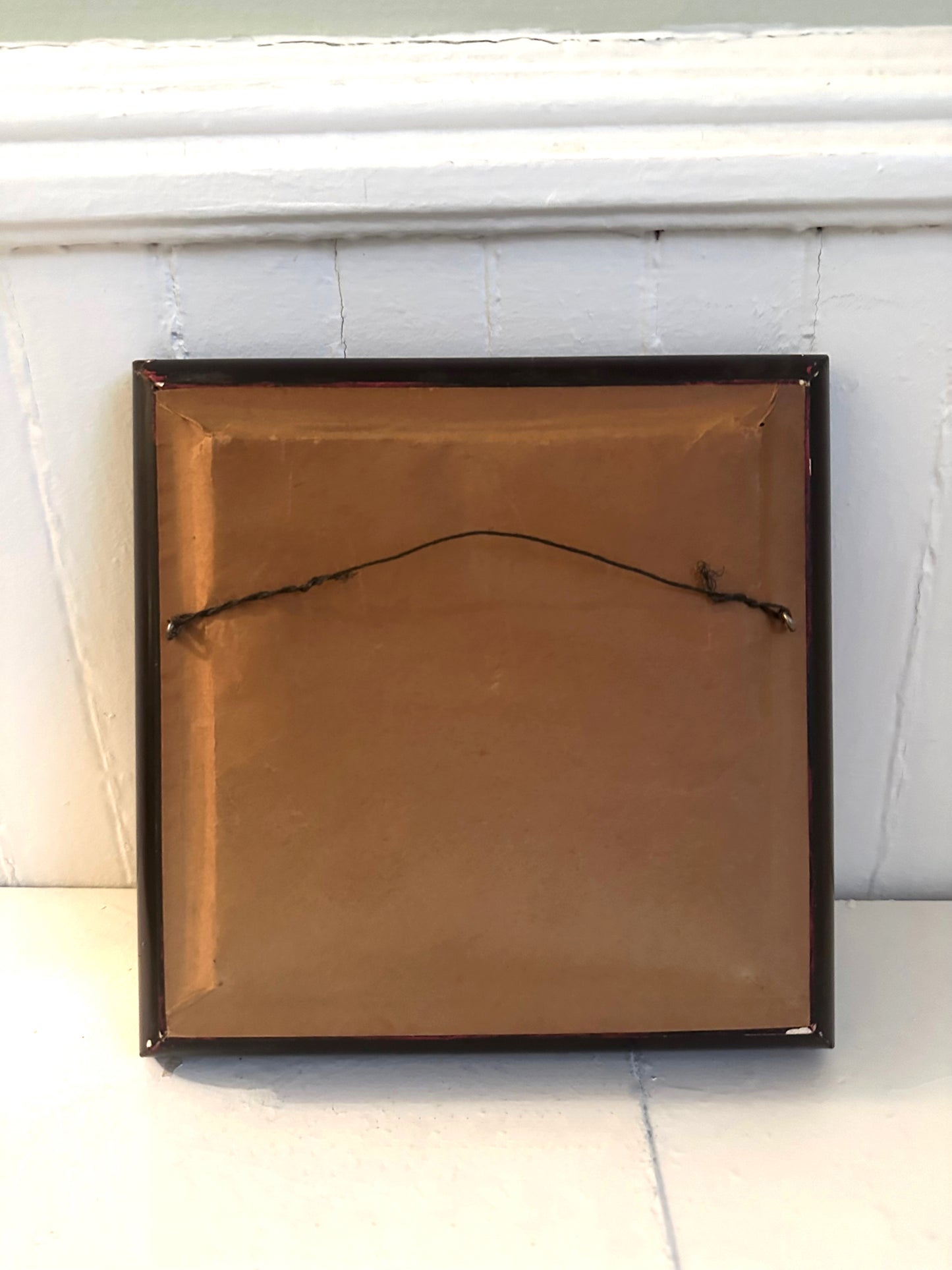 Vintage Fall Scene Needlepoint in Gold Frame