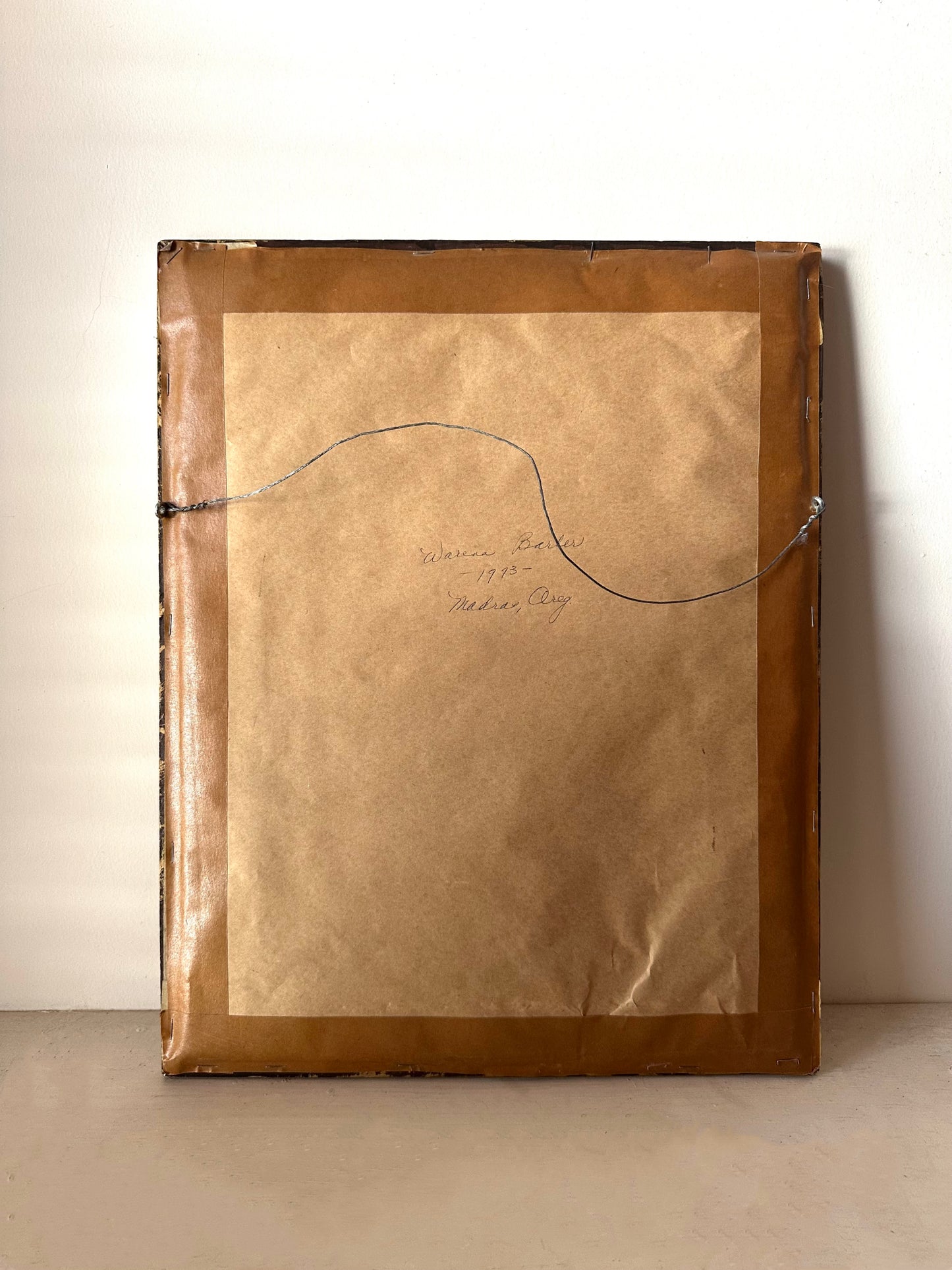 Vintage Victorian Pheasant with Roses Framed Needlepoint