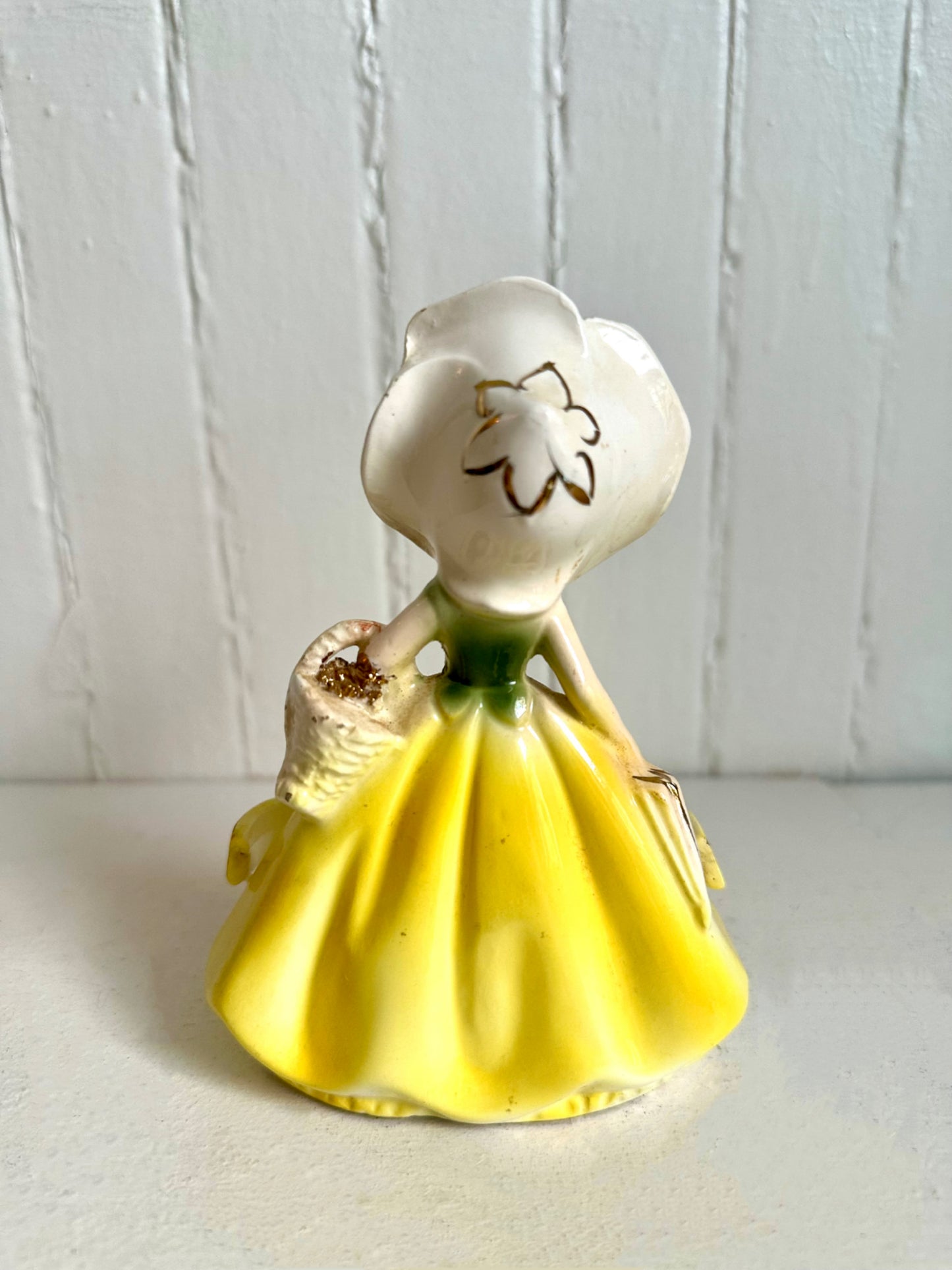 Vintage Anthropomorphic Enesco Flower Girl Lipstick Holder