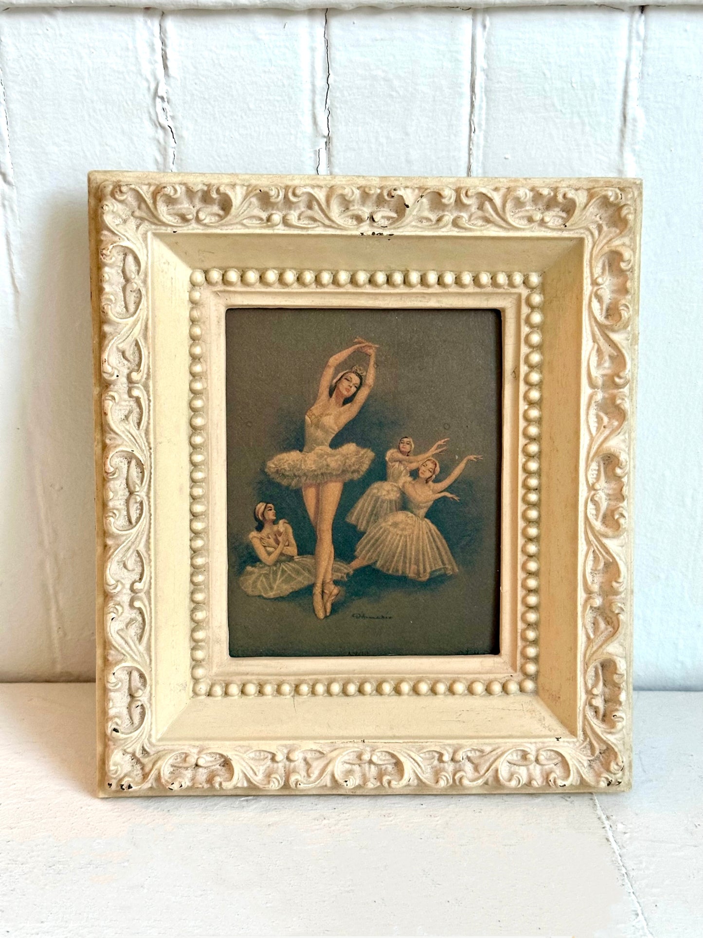 Vintage Ballerina Framed Print