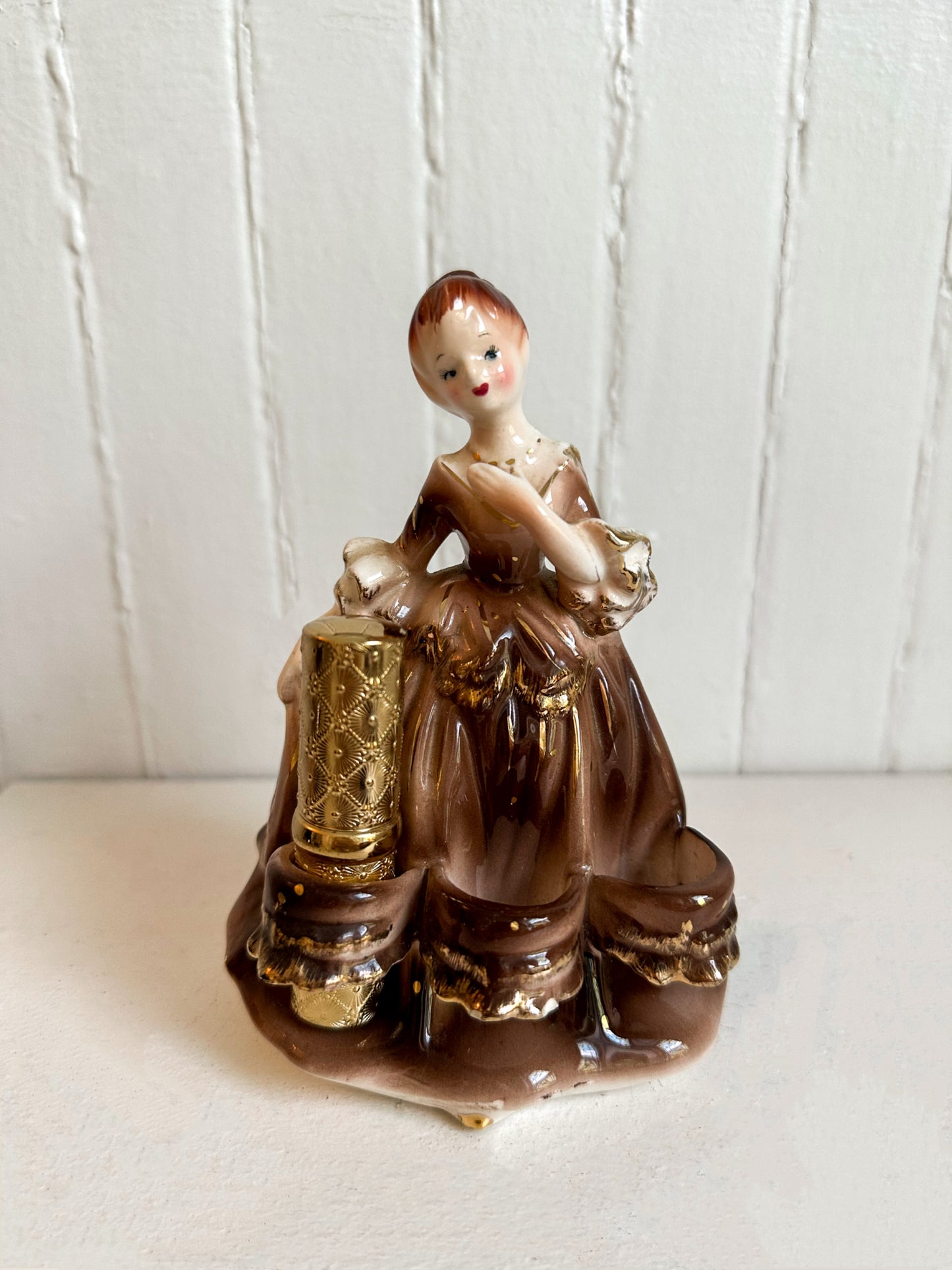 Vintage Victorian Lady Lipstick Holder