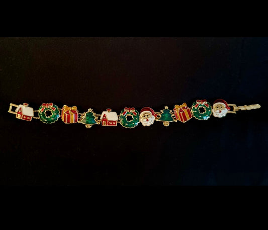 Vintage Santa Claus Bracelet