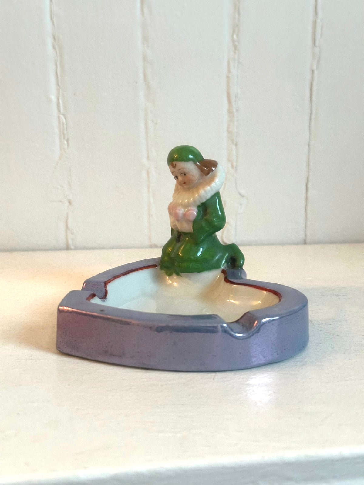 Vintage Pierrot Clown Heart Ashtray