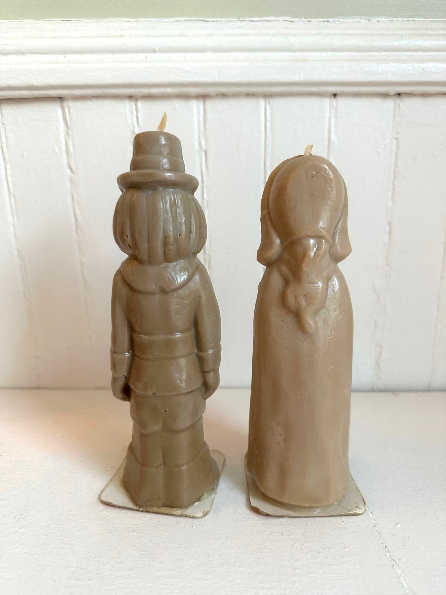 Vintage Gurley Large Thanksgiving Pilgrim Candles